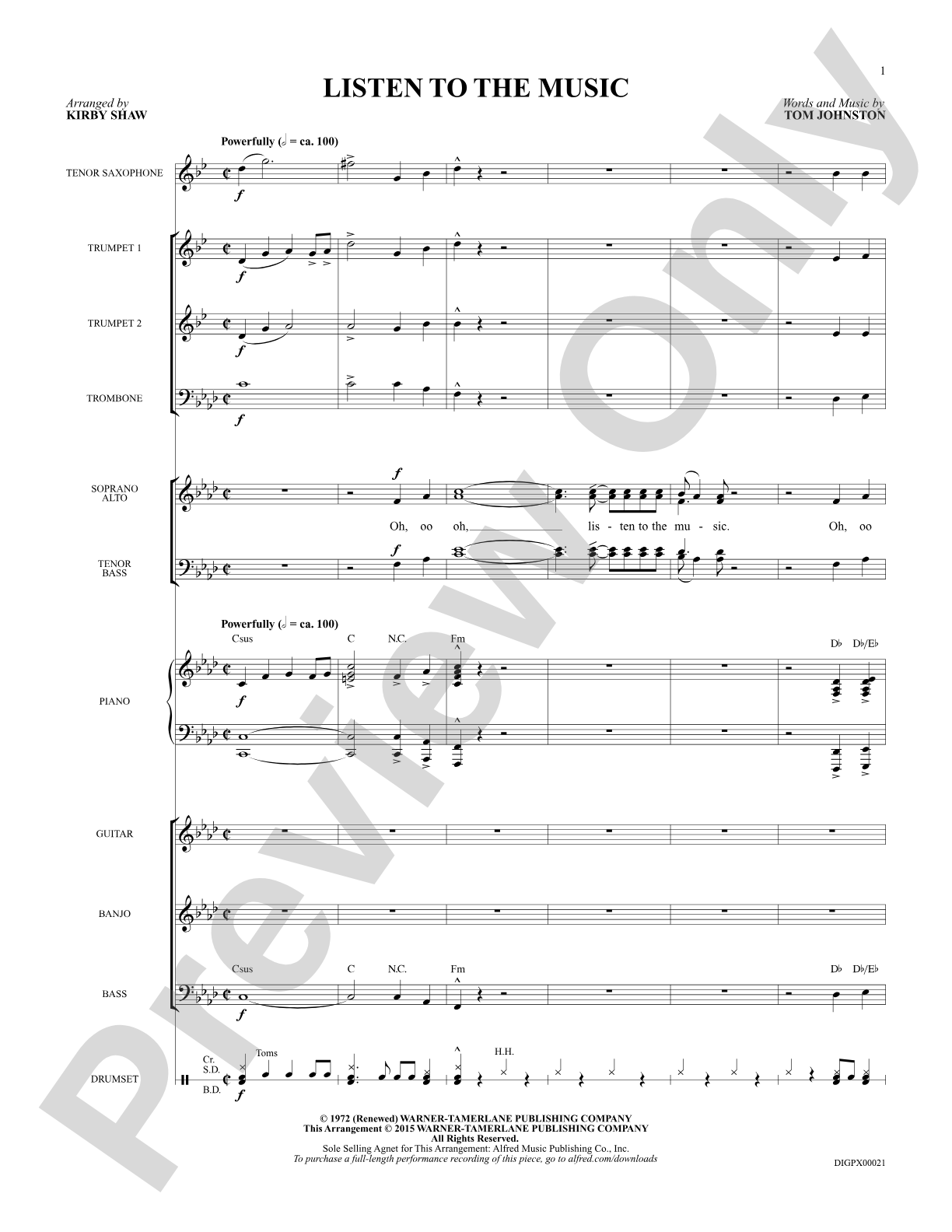 Listen to the Music: Choral Octavo Digital SoundPax