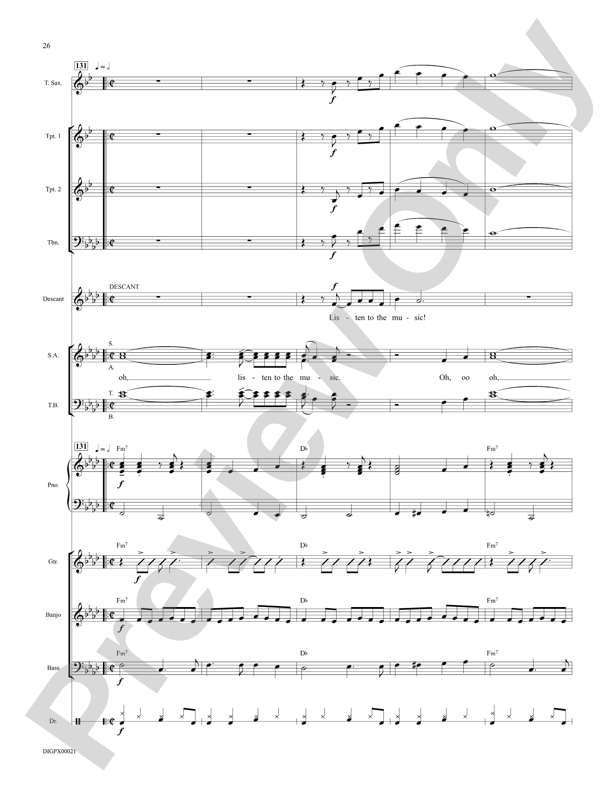 Listen to the Music: Choral Octavo Digital SoundPax