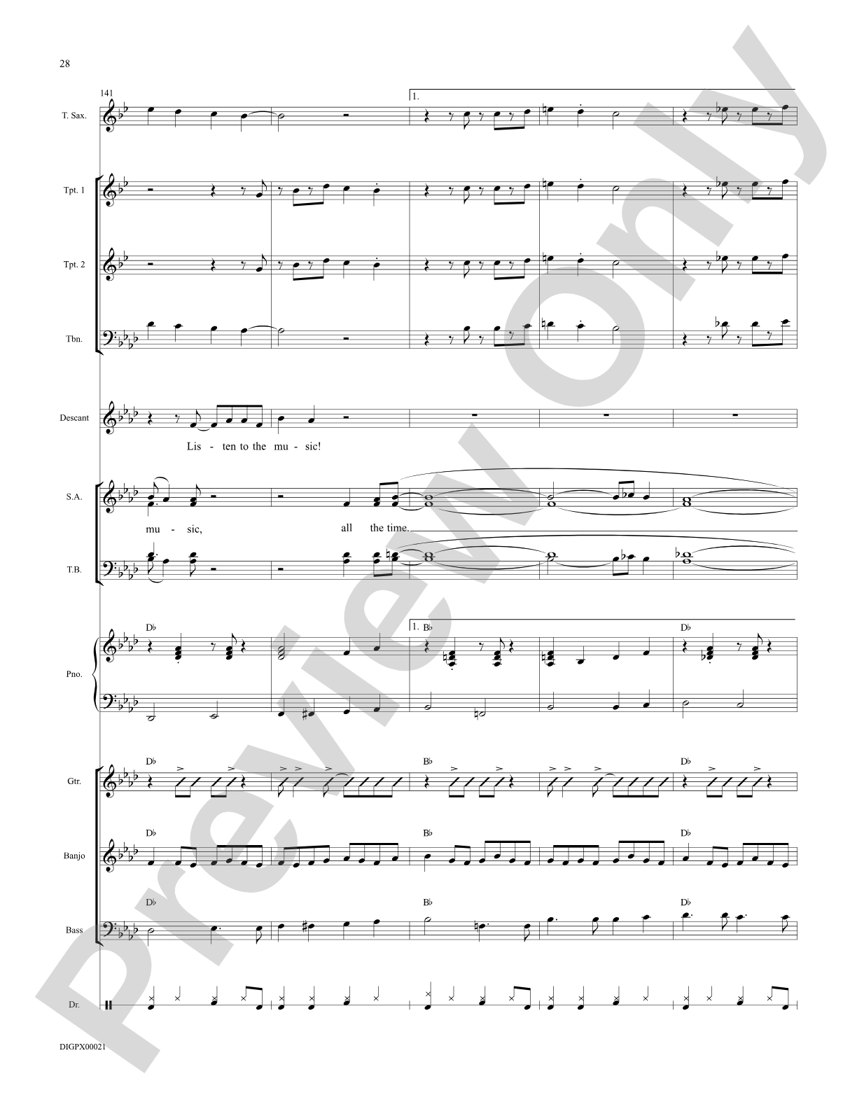 Listen to the Music: Choral Octavo Digital SoundPax