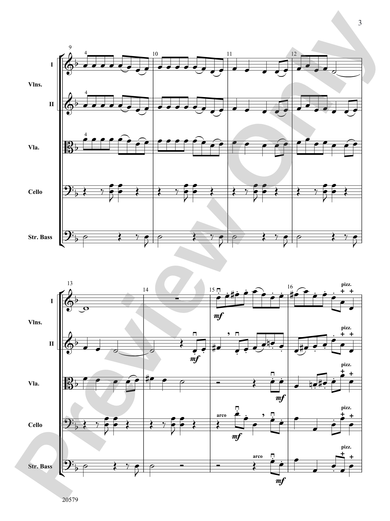The Charming Snake: String Orchestra Conductor Score & Parts