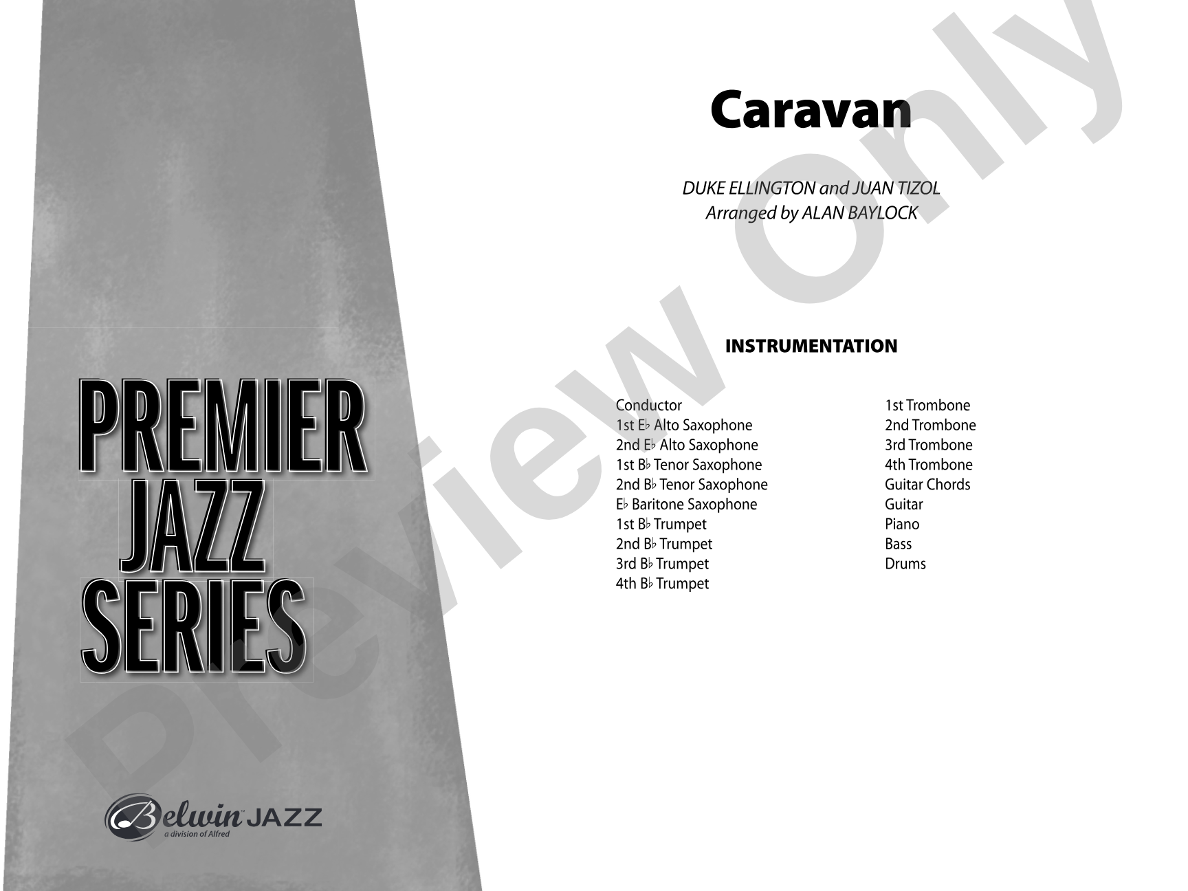 Caravan: Jazz Ensemble Conductor Score & Parts