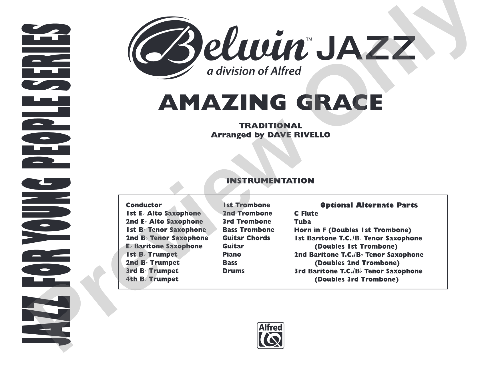 Amazing Grace: Jazz Ensemble Conductor Score & Parts