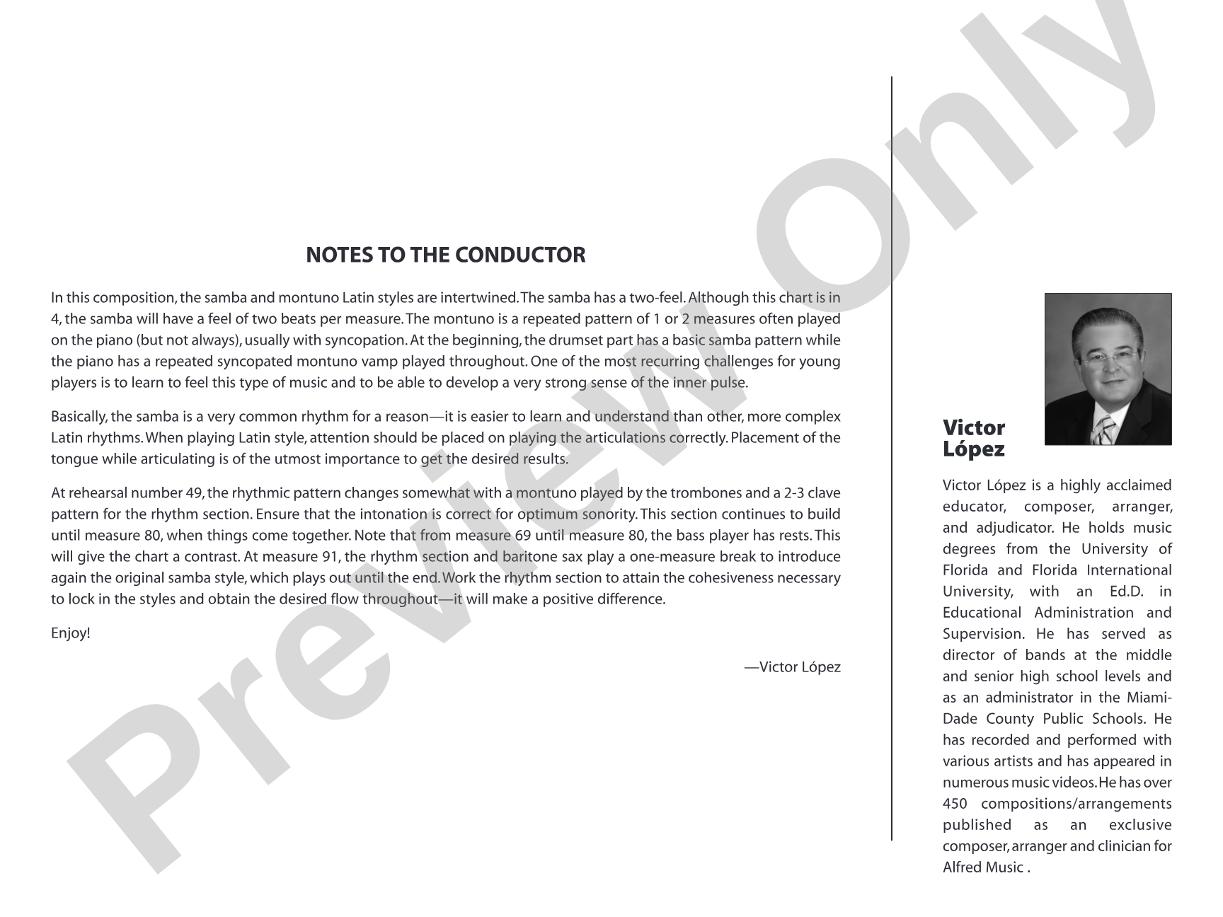 Caribbean Dance: Jazz Ensemble Conductor Score & Parts