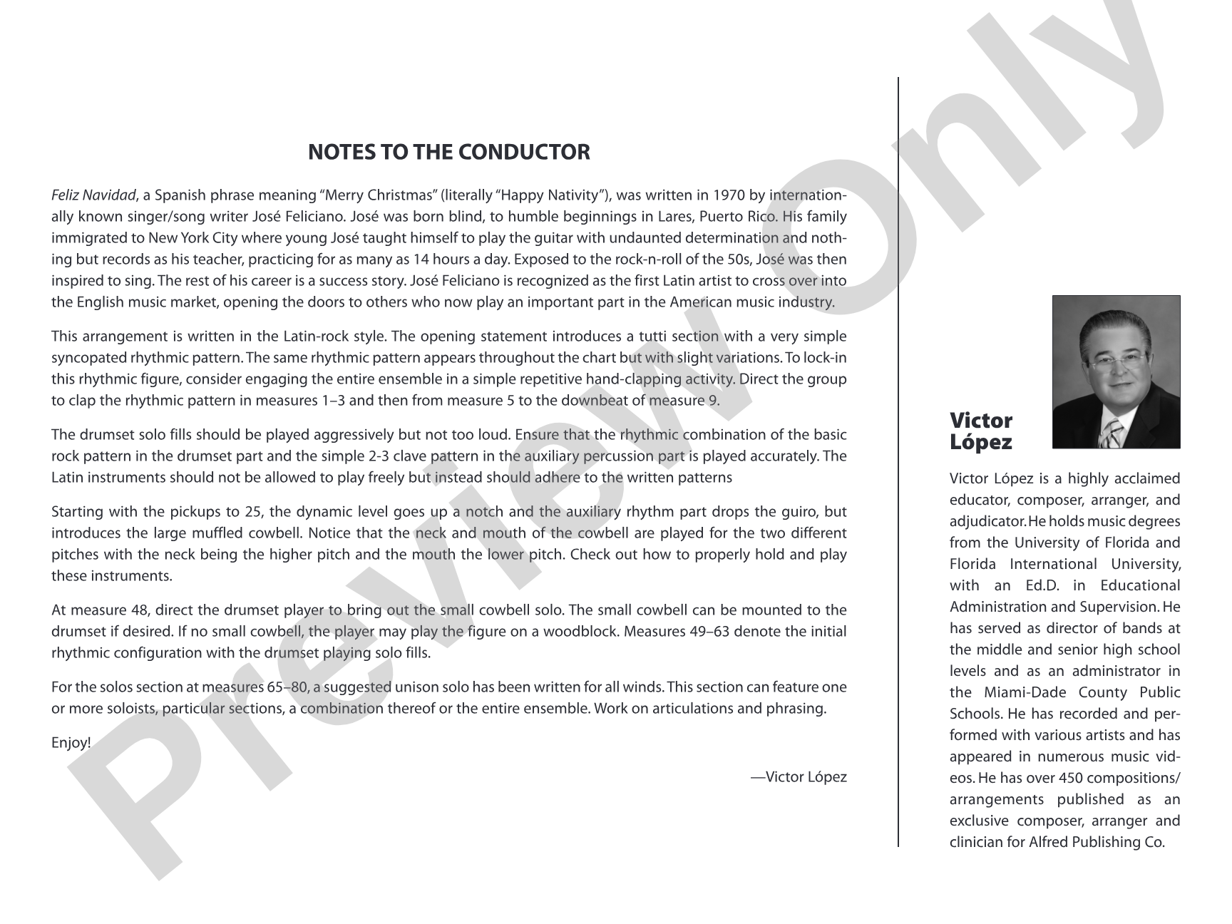 Feliz Navidad: Jazz Ensemble Conductor Score & Parts