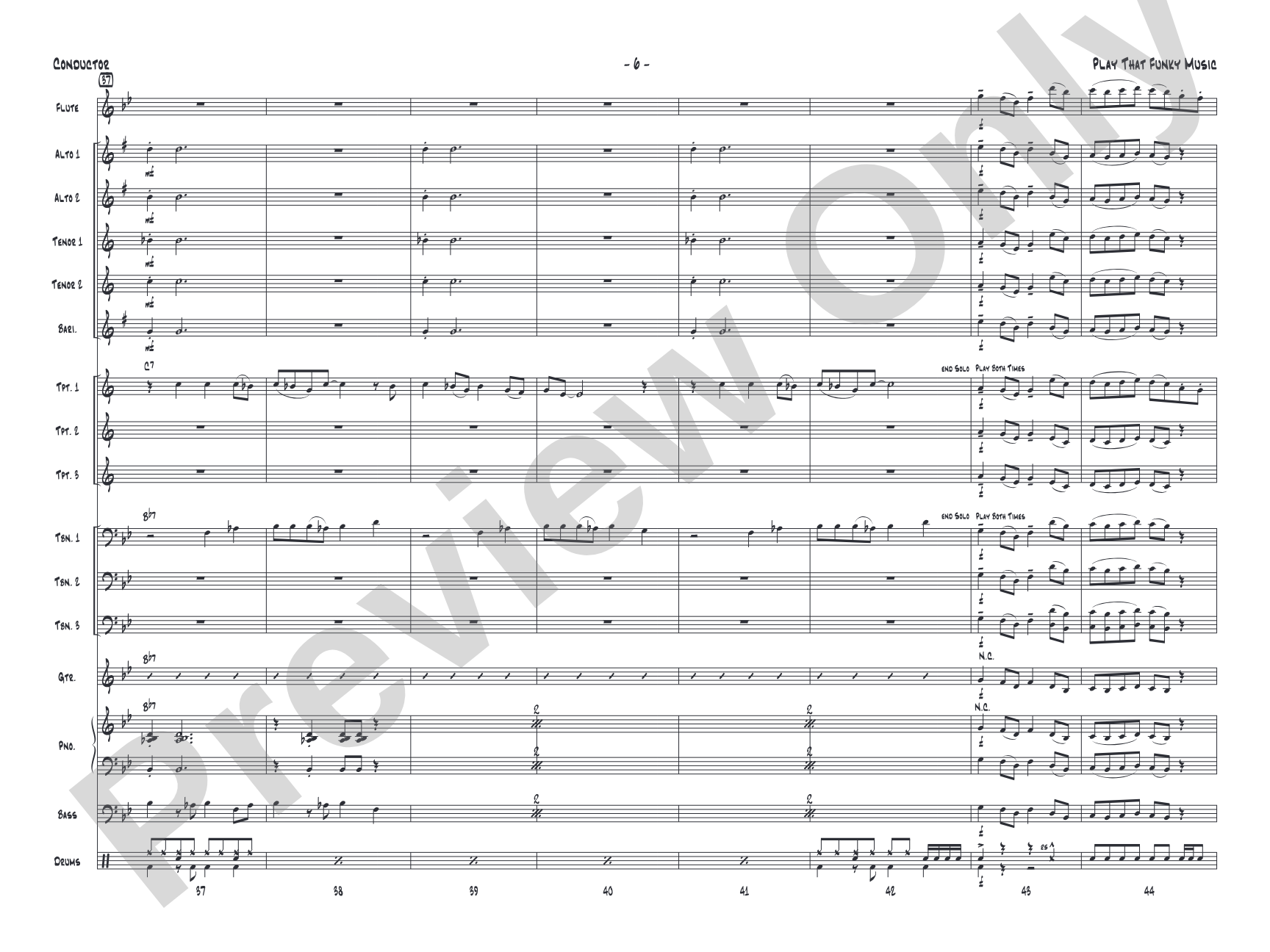 Play That Funky Music: Jazz Ensemble Conductor Score & Parts