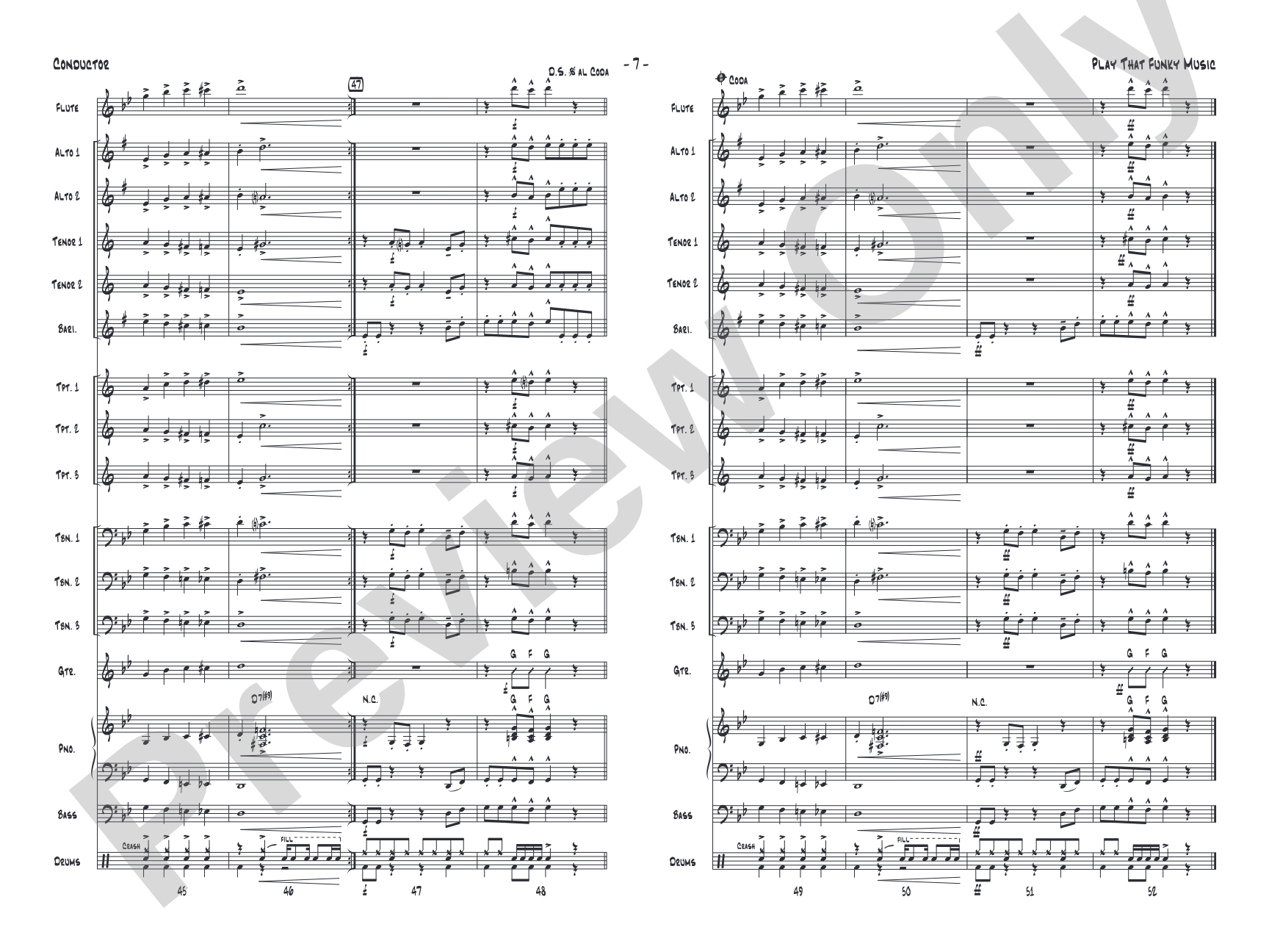 Play That Funky Music: Jazz Ensemble Conductor Score & Parts