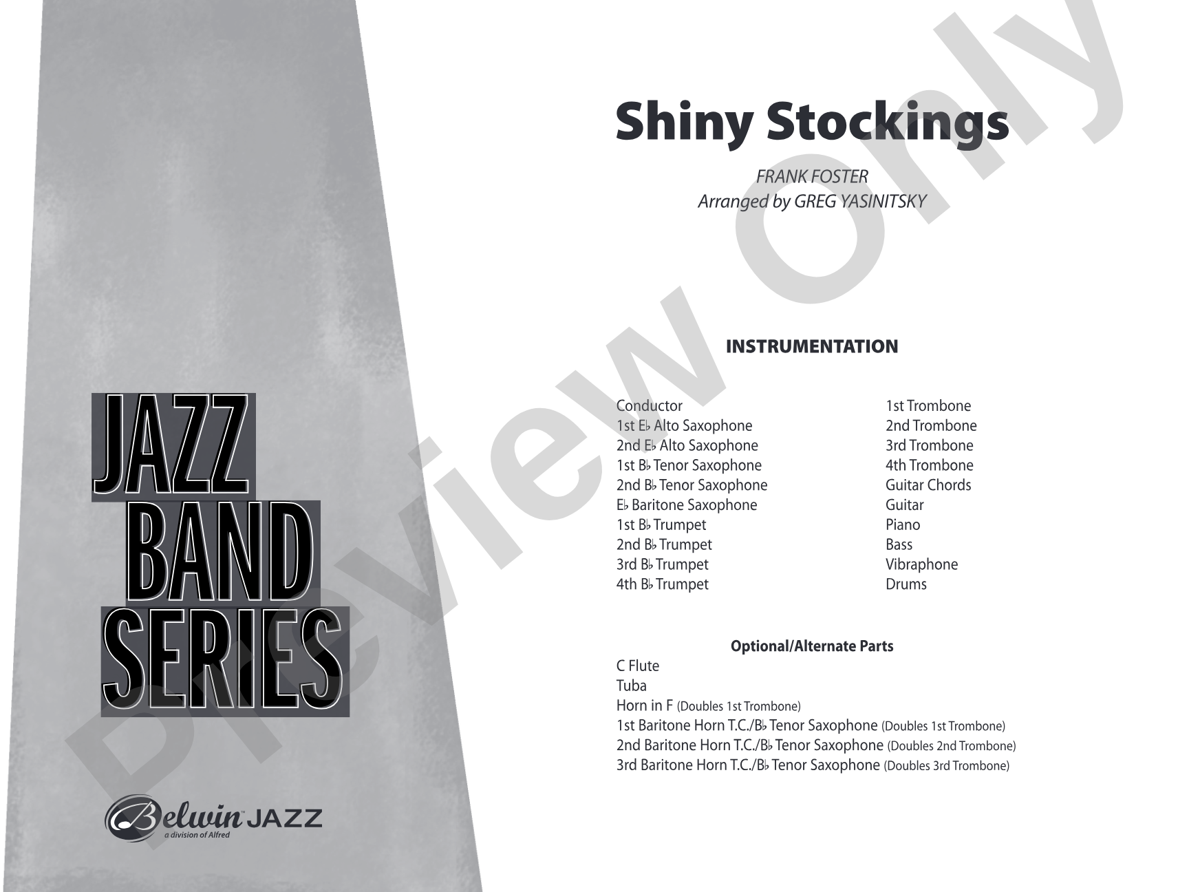 Shiny Stockings: Jazz Ensemble Conductor Score & Parts