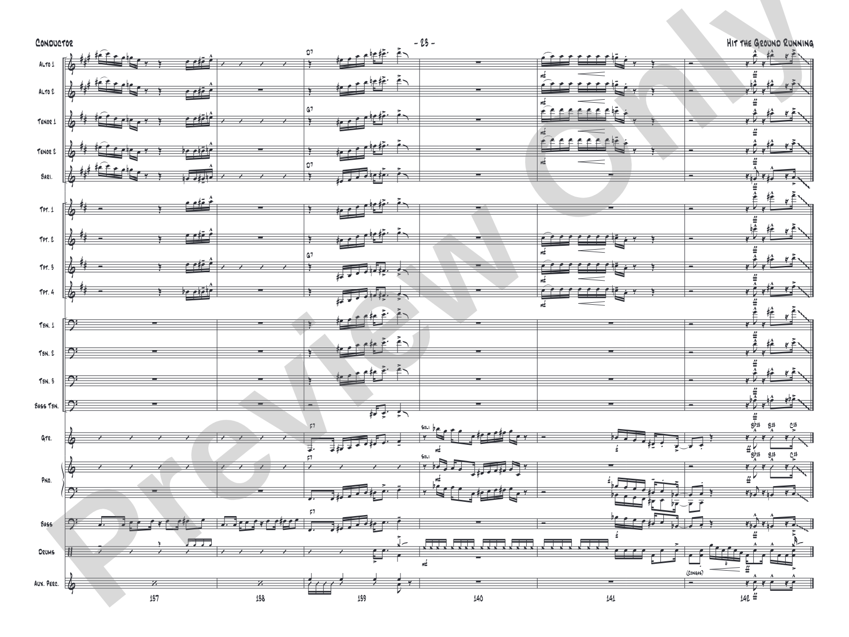 Hit the Ground Running: Jazz Ensemble Conductor Score & Parts