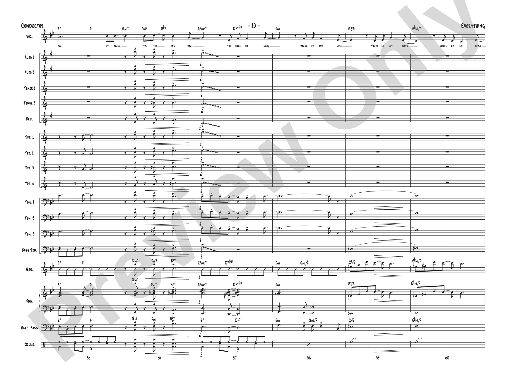 Everything: Vocal Solo with Jazz Ensemble Conductor Score & Parts