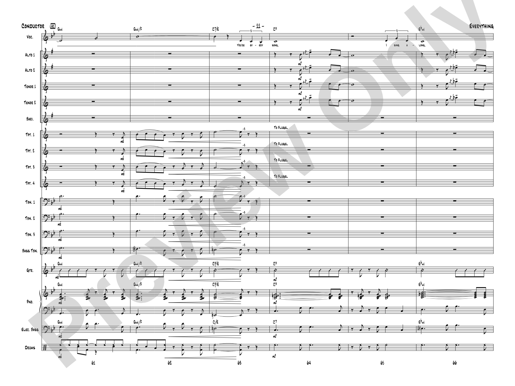 Everything: Vocal Solo with Jazz Ensemble Conductor Score & Parts