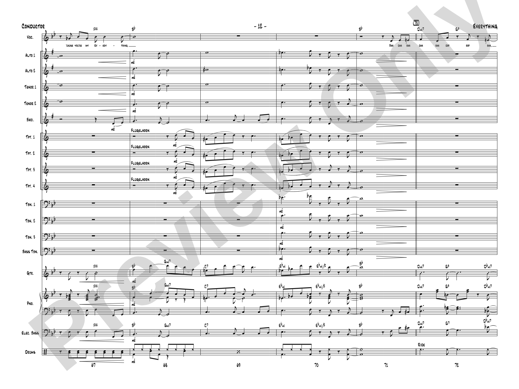 Everything: Vocal Solo with Jazz Ensemble Conductor Score & Parts
