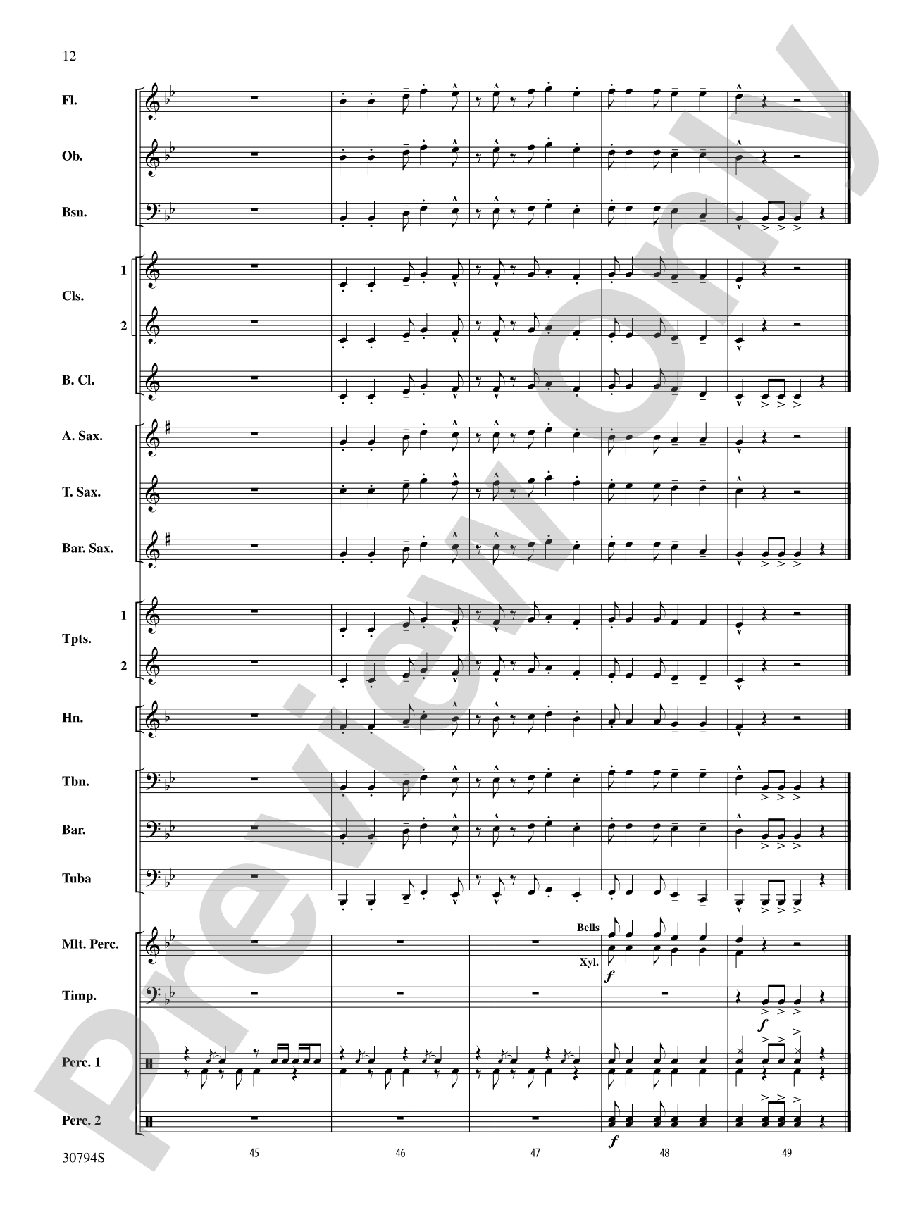 Feliz Navidad: Concert Band Conductor Score & Parts