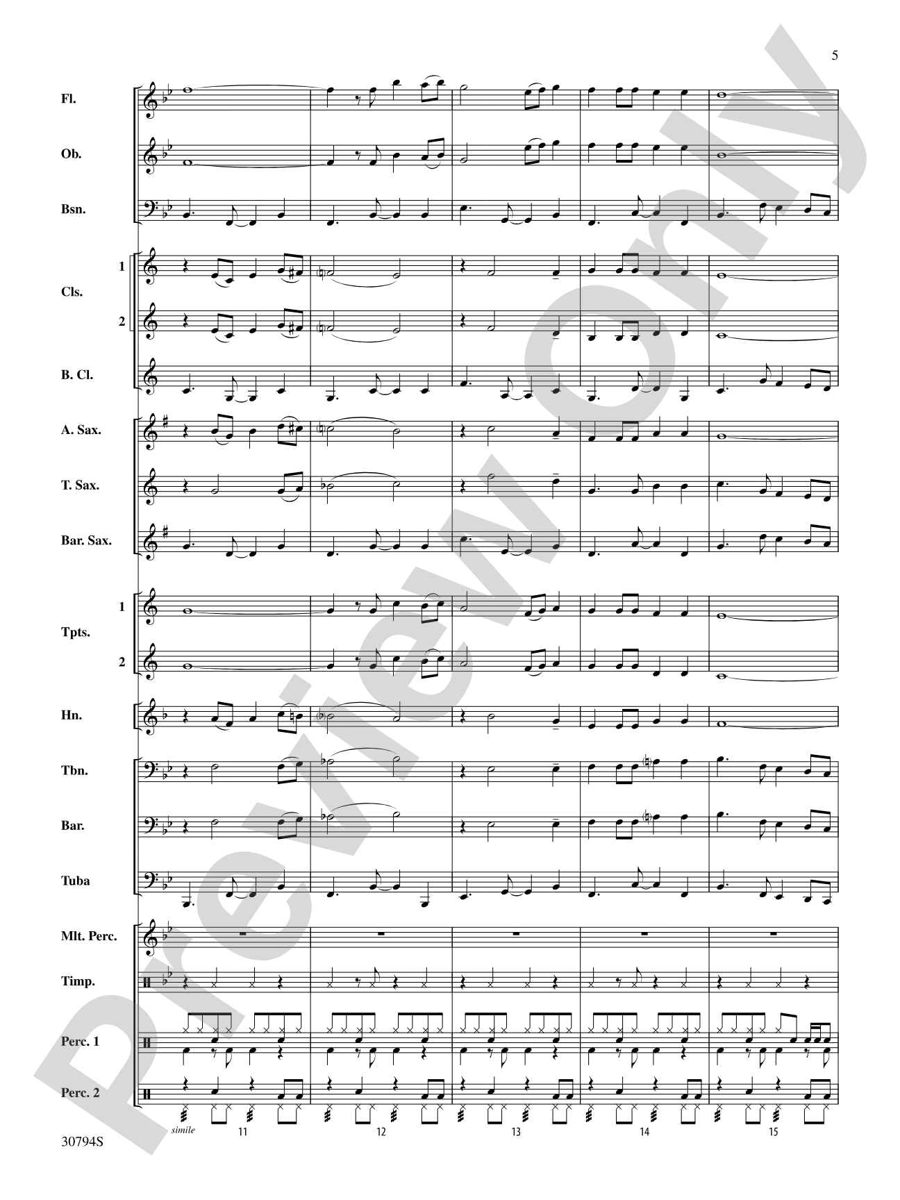 Feliz Navidad: Concert Band Conductor Score & Parts