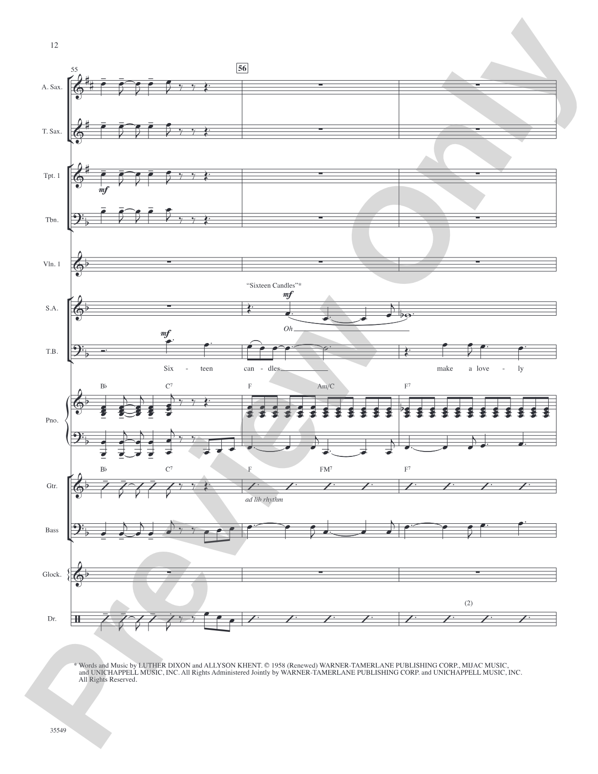 We Love the '50s: Score: Choral SoundPax