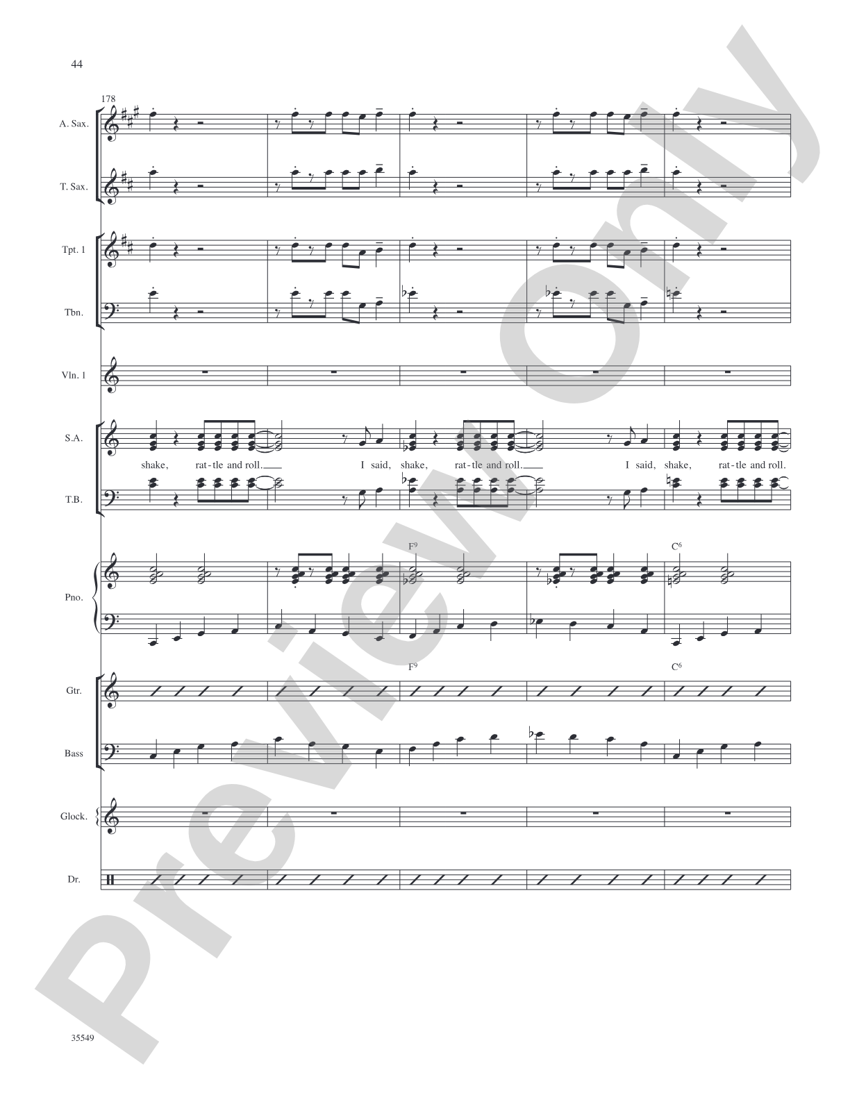 We Love the '50s: Score: Choral SoundPax