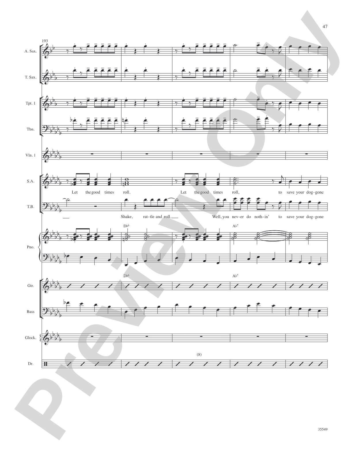 We Love the '50s: Score: Choral SoundPax