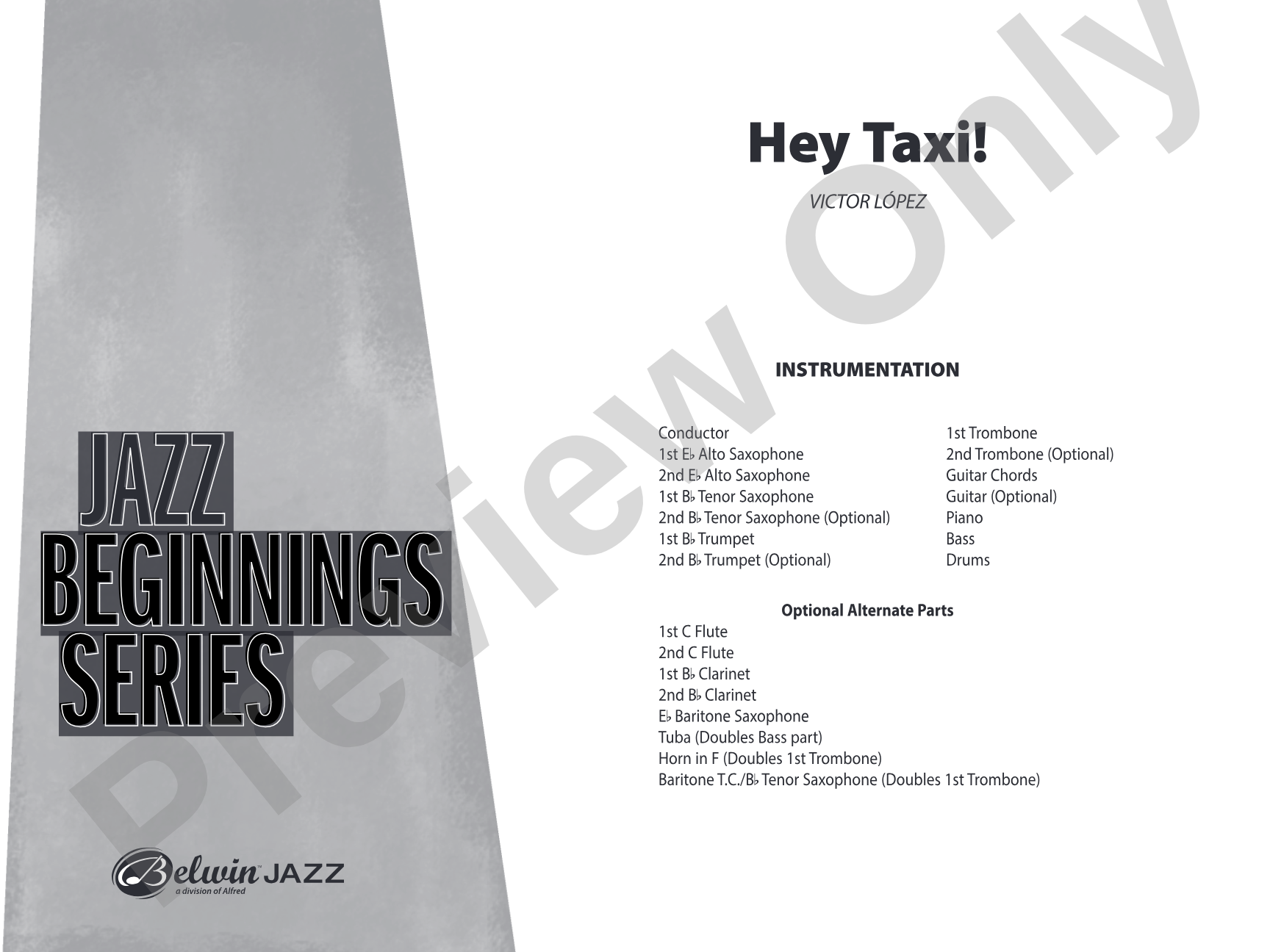Hey Taxi!: Jazz Ensemble Conductor Score & Parts
