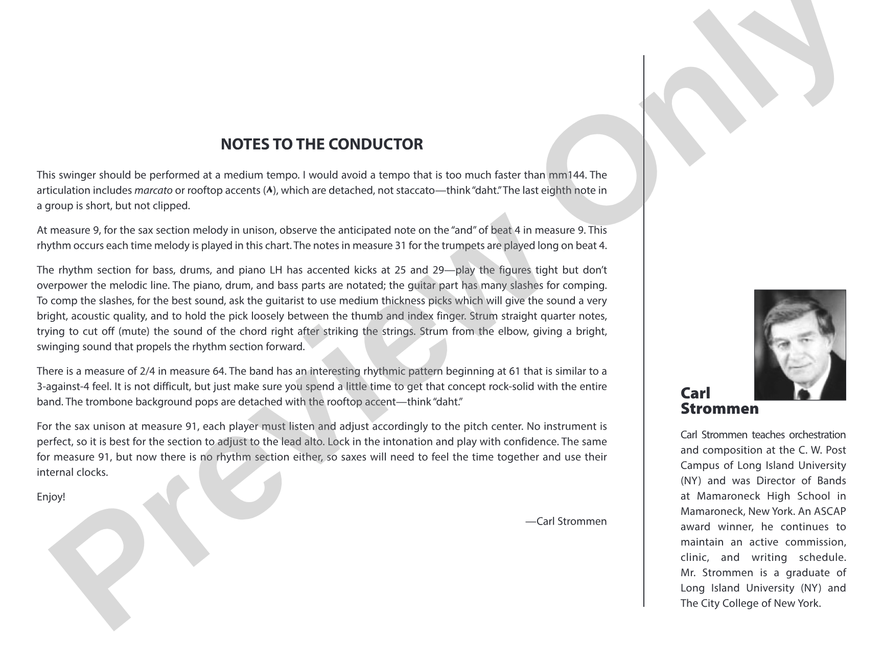 Honeysuckle Rose: Jazz Ensemble Conductor Score & Parts
