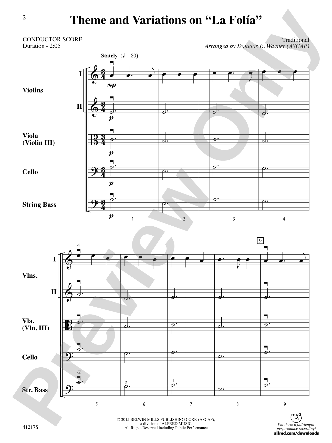 Theme and Variations on "La Folía": Score