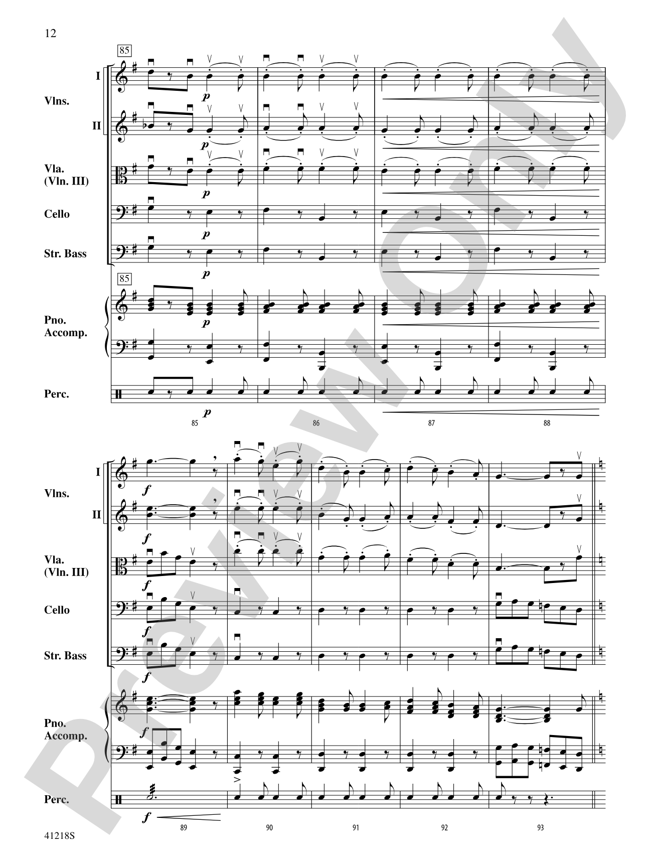 Funiculì, Funiculà: String Orchestra Conductor Score & Parts