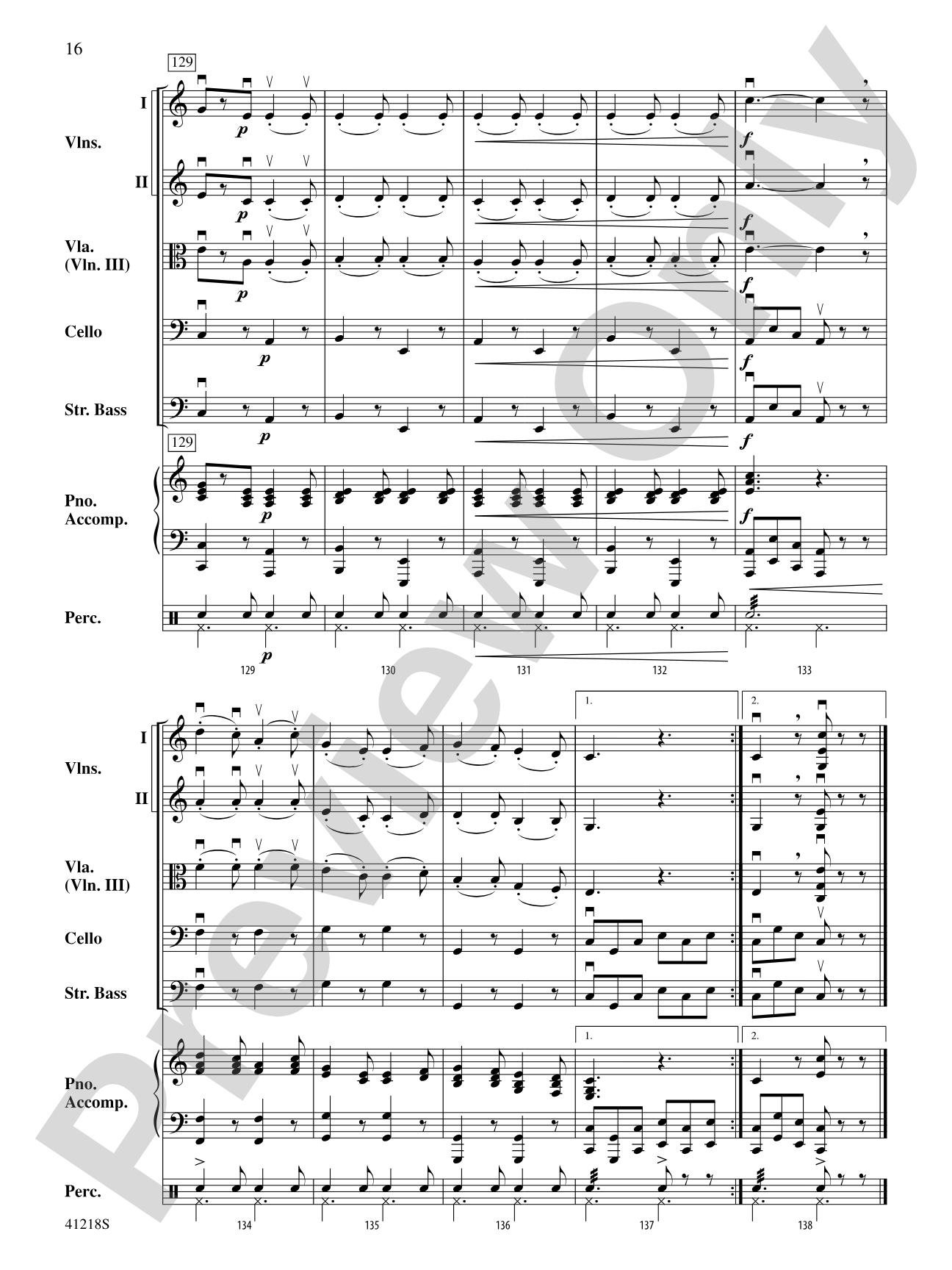 Funiculì, Funiculà: String Orchestra Conductor Score & Parts
