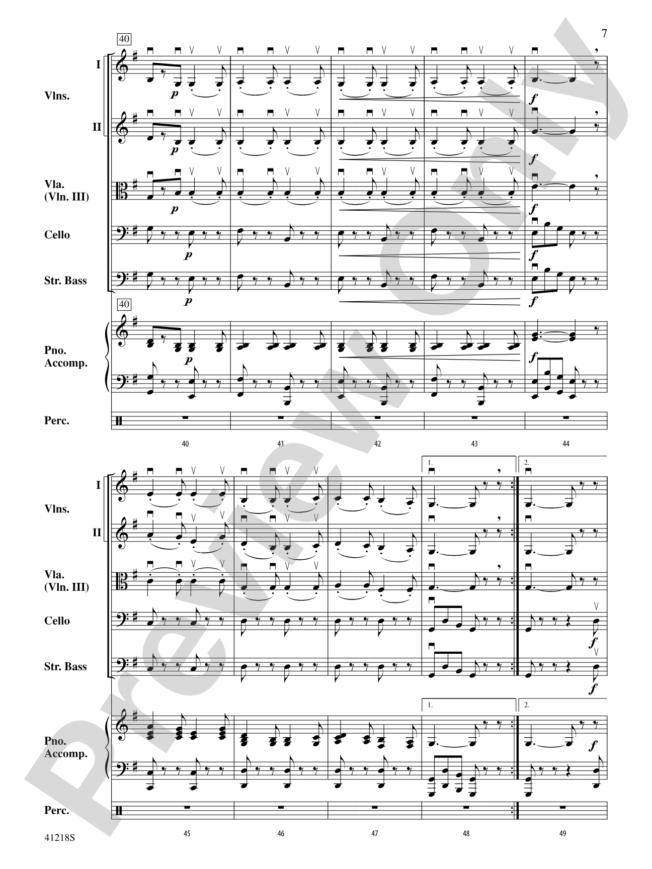 Funiculì, Funiculà: String Orchestra Conductor Score & Parts