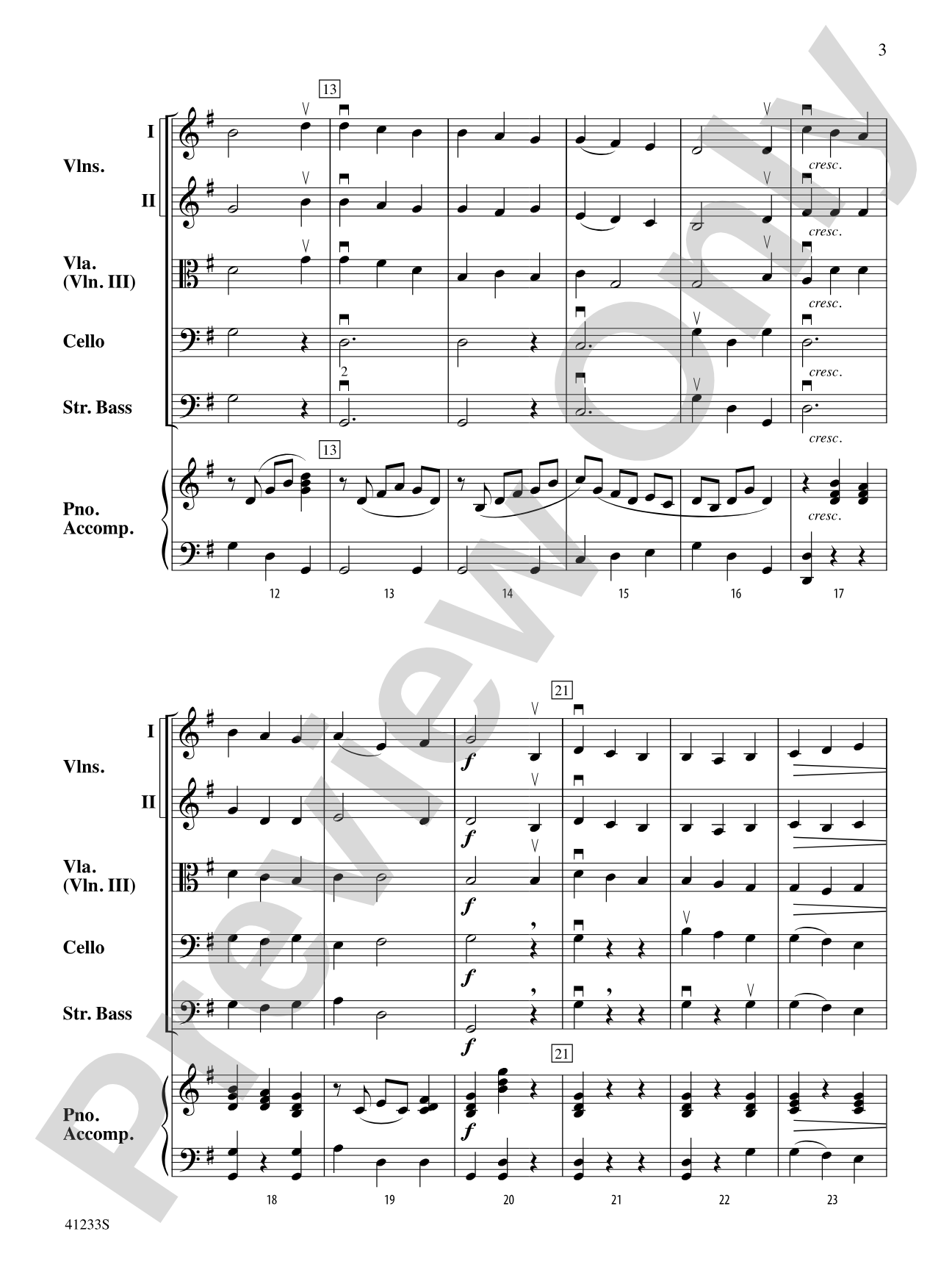 Away in a Manger: String Orchestra Conductor Score & Parts