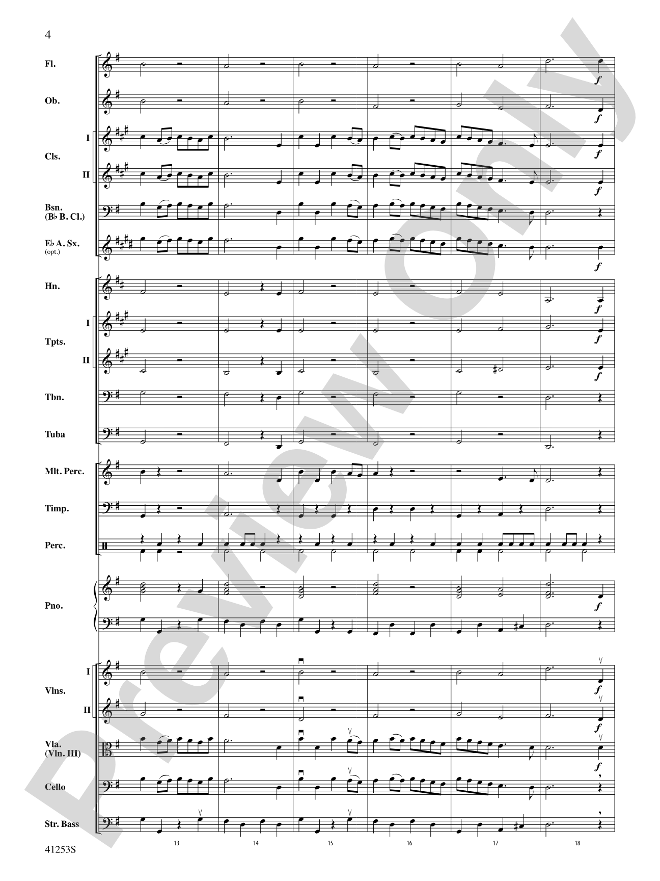 Gavotte: Full Orchestra Conductor Score & Parts