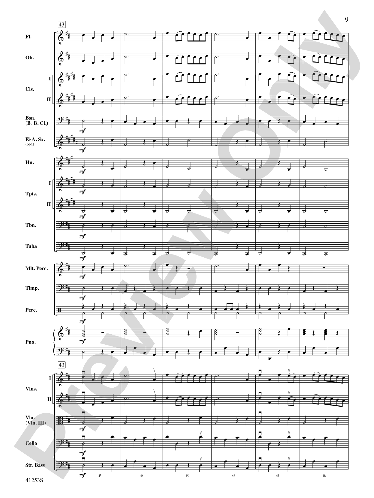 Gavotte: Full Orchestra Conductor Score & Parts