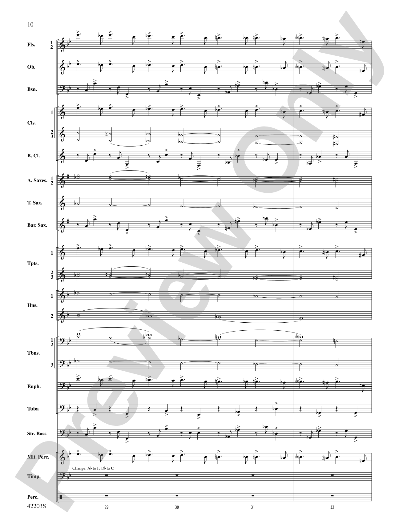 Overture from Egyptian Nights: Concert Band Conductor Score & Parts