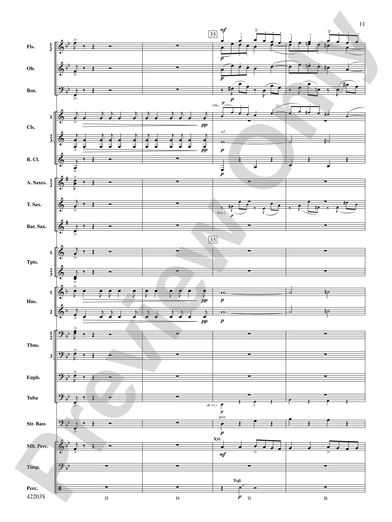 Overture from Egyptian Nights: Concert Band Conductor Score & Parts