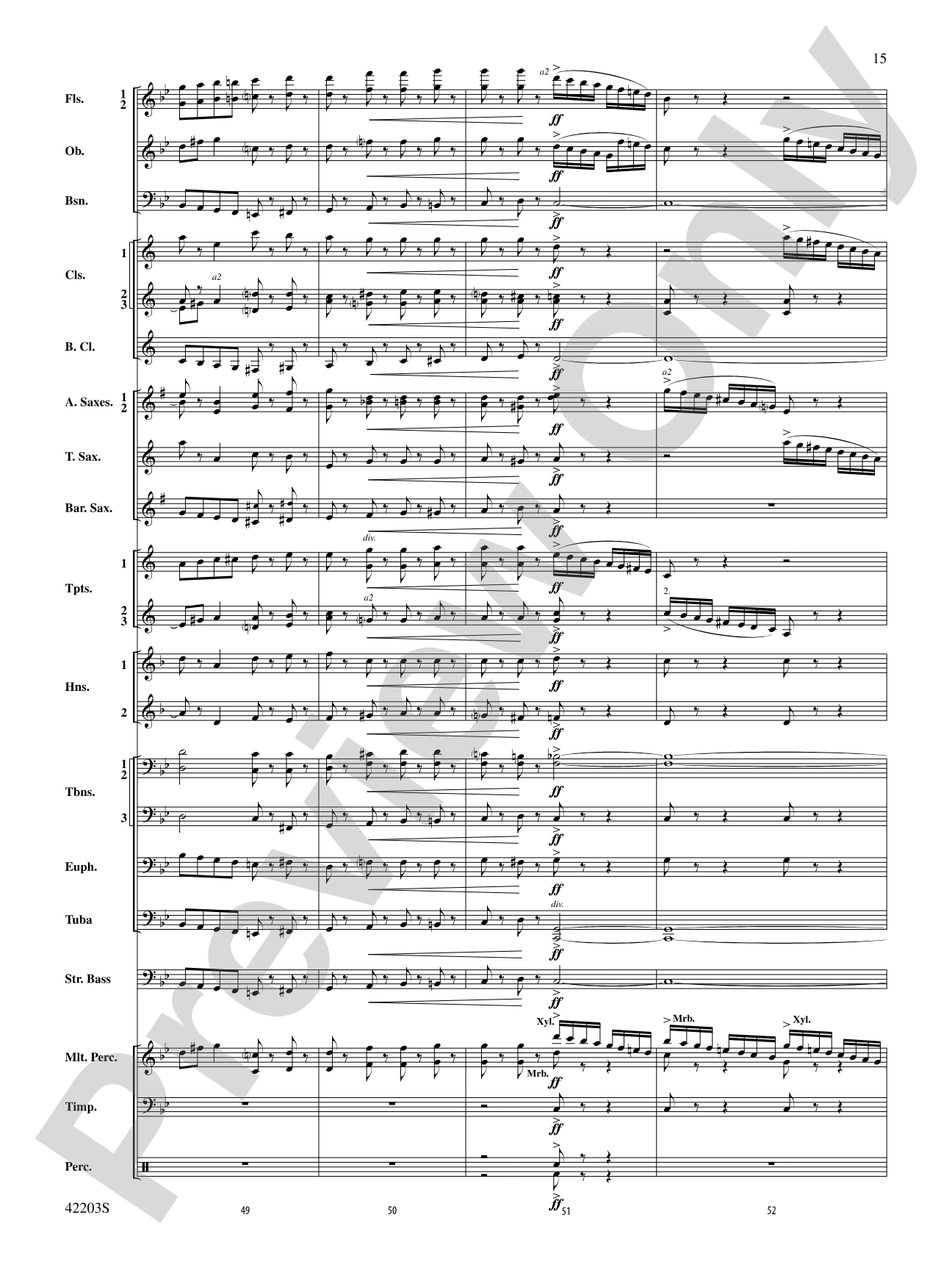 Overture from Egyptian Nights: Concert Band Conductor Score & Parts
