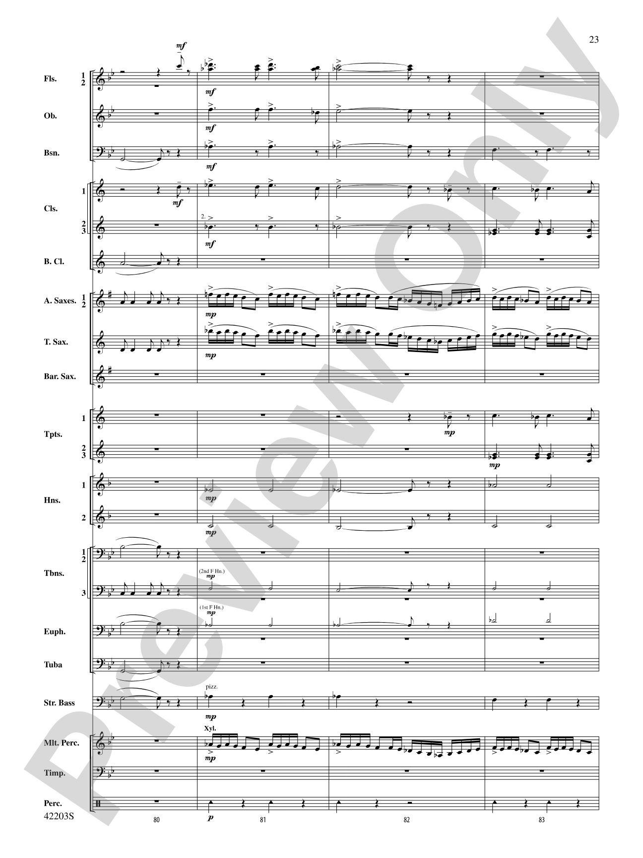 Overture from Egyptian Nights: Concert Band Conductor Score & Parts