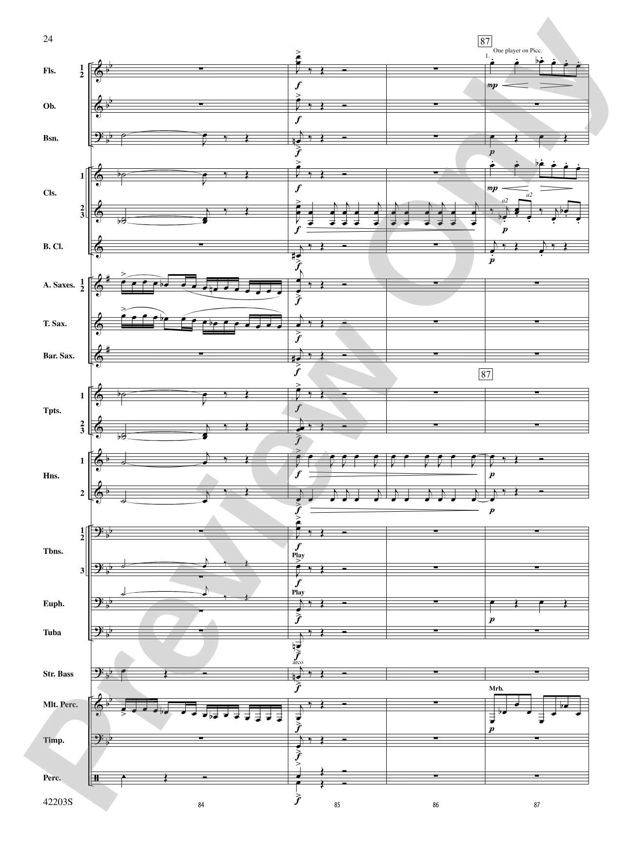 Overture from Egyptian Nights: Concert Band Conductor Score & Parts
