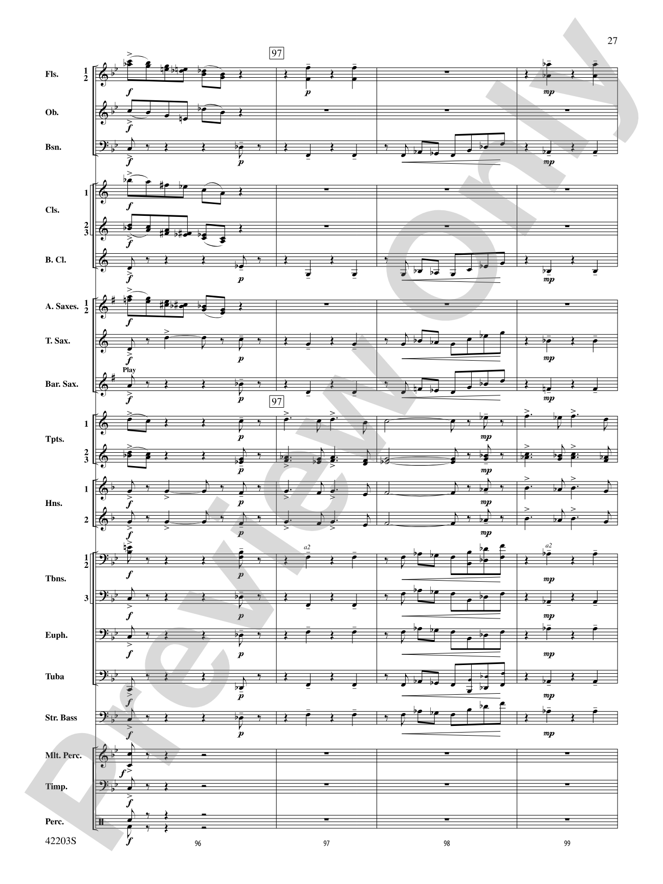 Overture from Egyptian Nights: Concert Band Conductor Score & Parts
