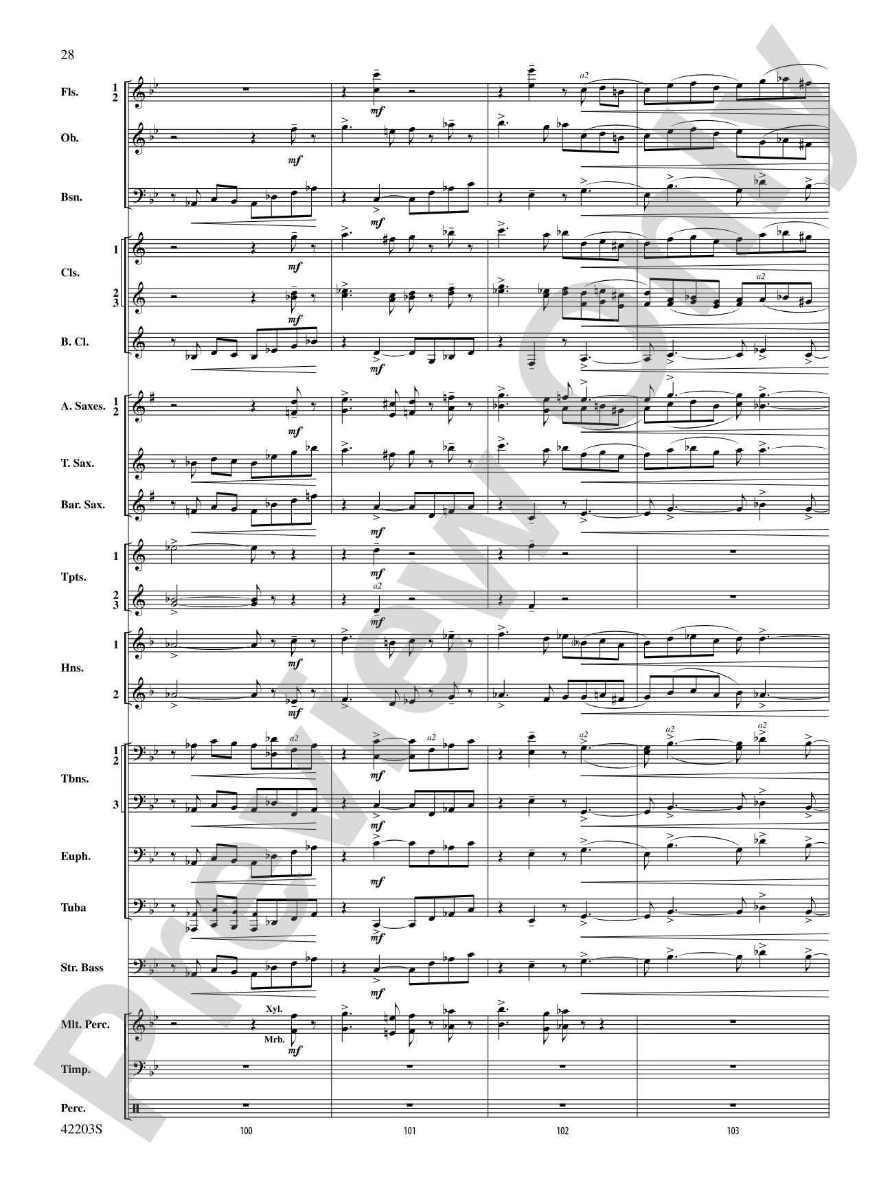 Overture from Egyptian Nights: Concert Band Conductor Score & Parts