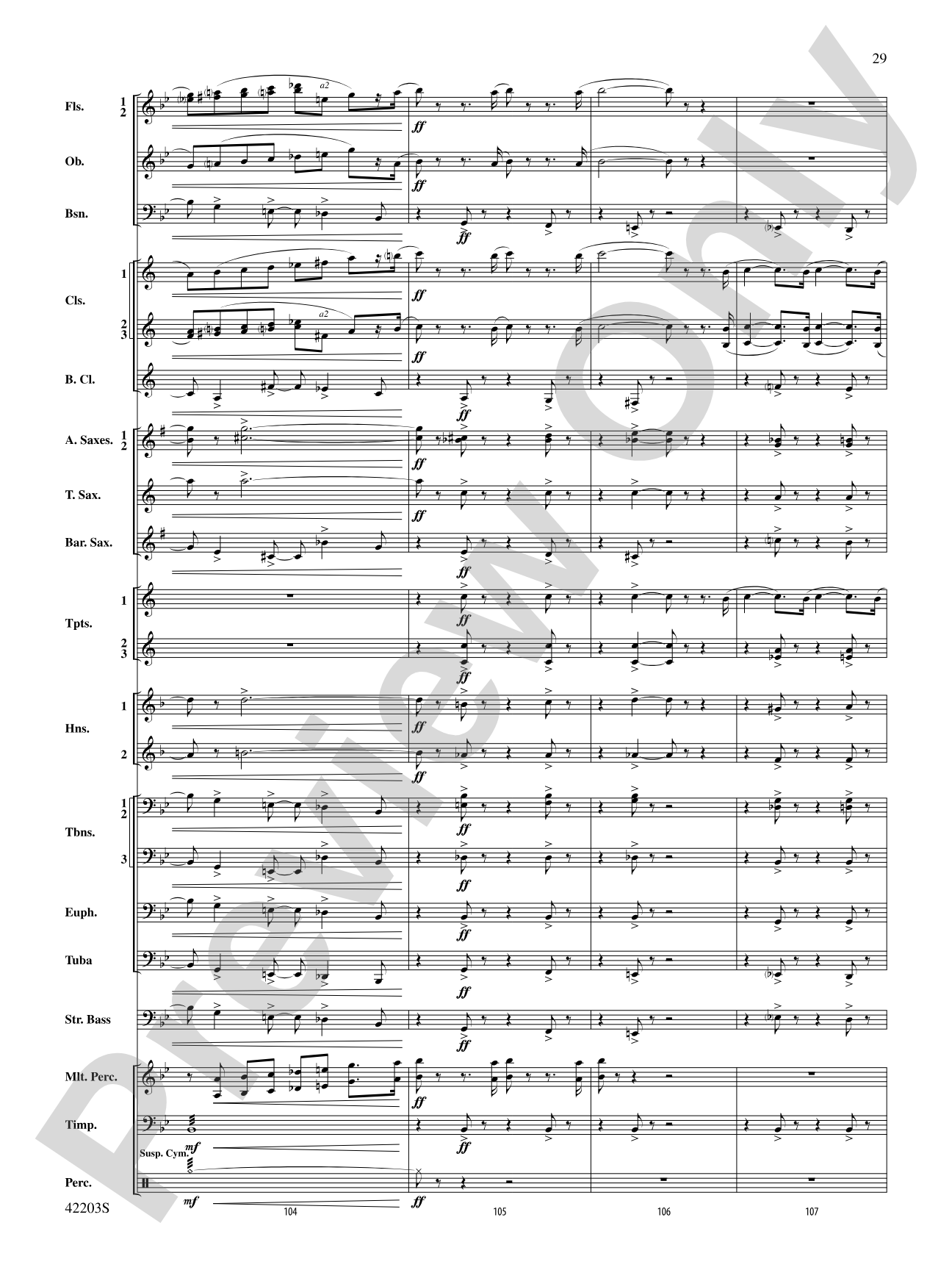 Overture from Egyptian Nights: Concert Band Conductor Score & Parts
