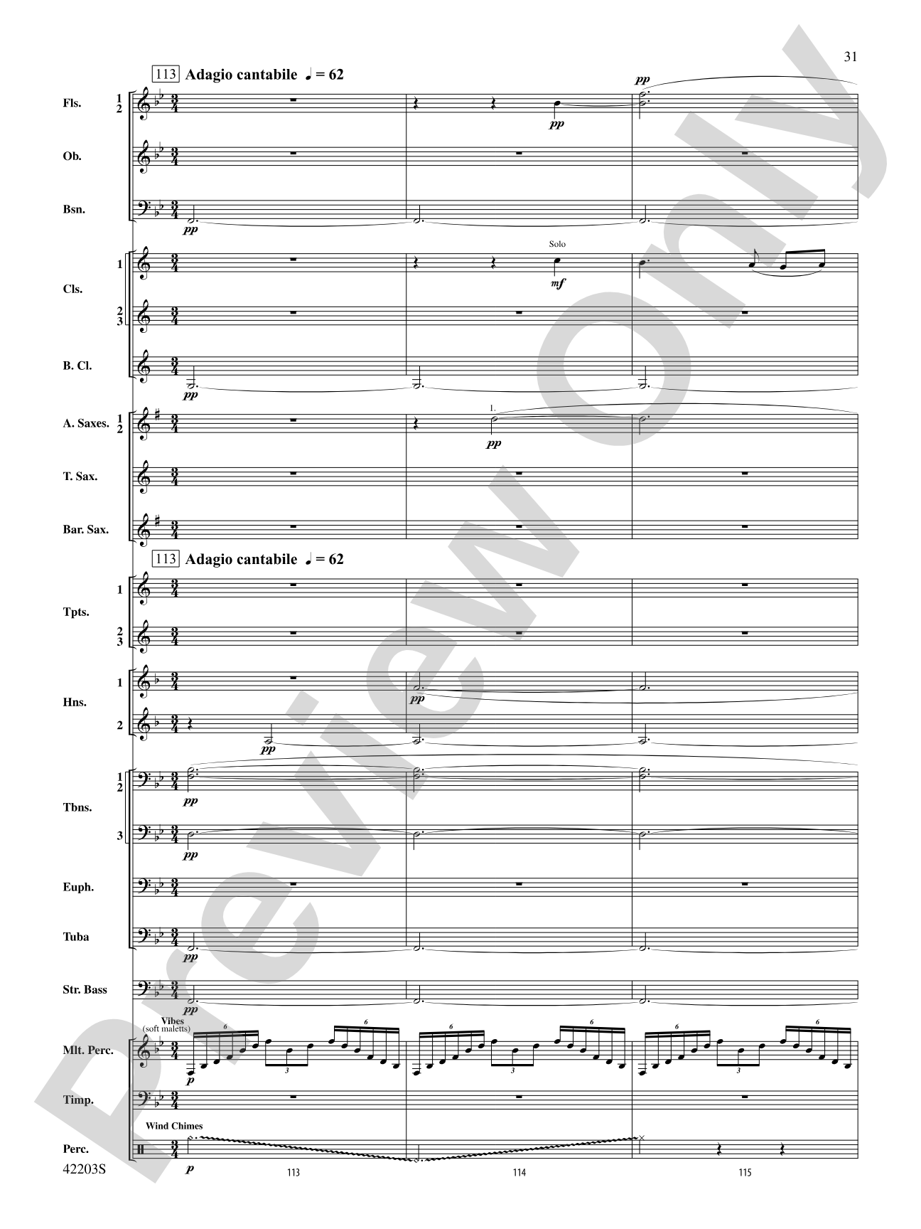 Overture from Egyptian Nights: Concert Band Conductor Score & Parts