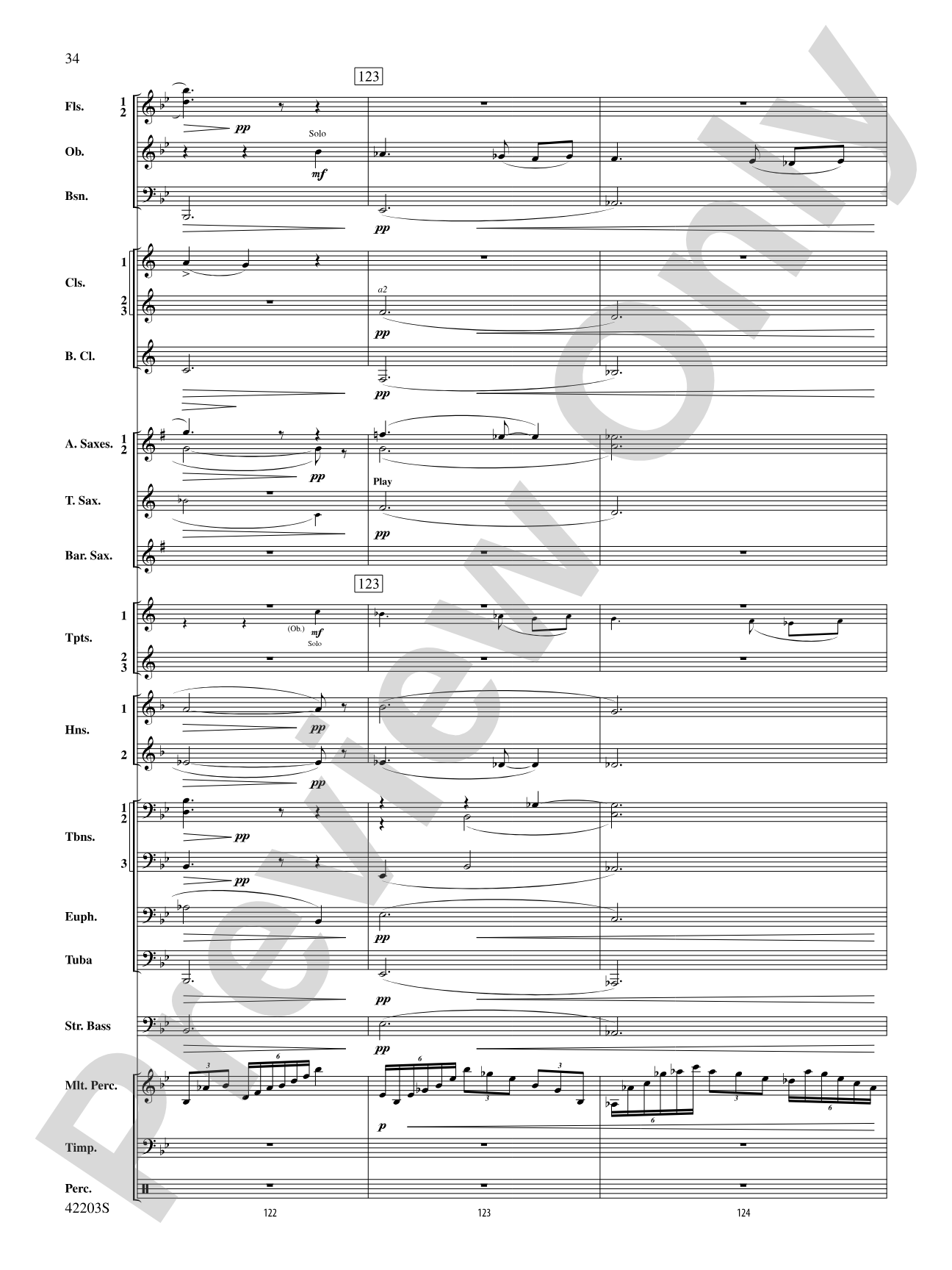 Overture from Egyptian Nights: Concert Band Conductor Score & Parts
