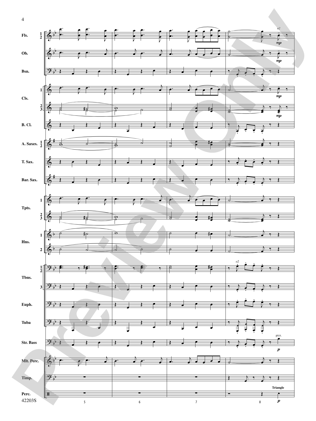 Overture from Egyptian Nights: Concert Band Conductor Score & Parts