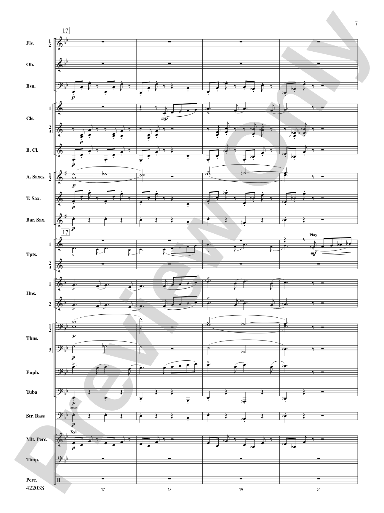 Overture from Egyptian Nights: Concert Band Conductor Score & Parts