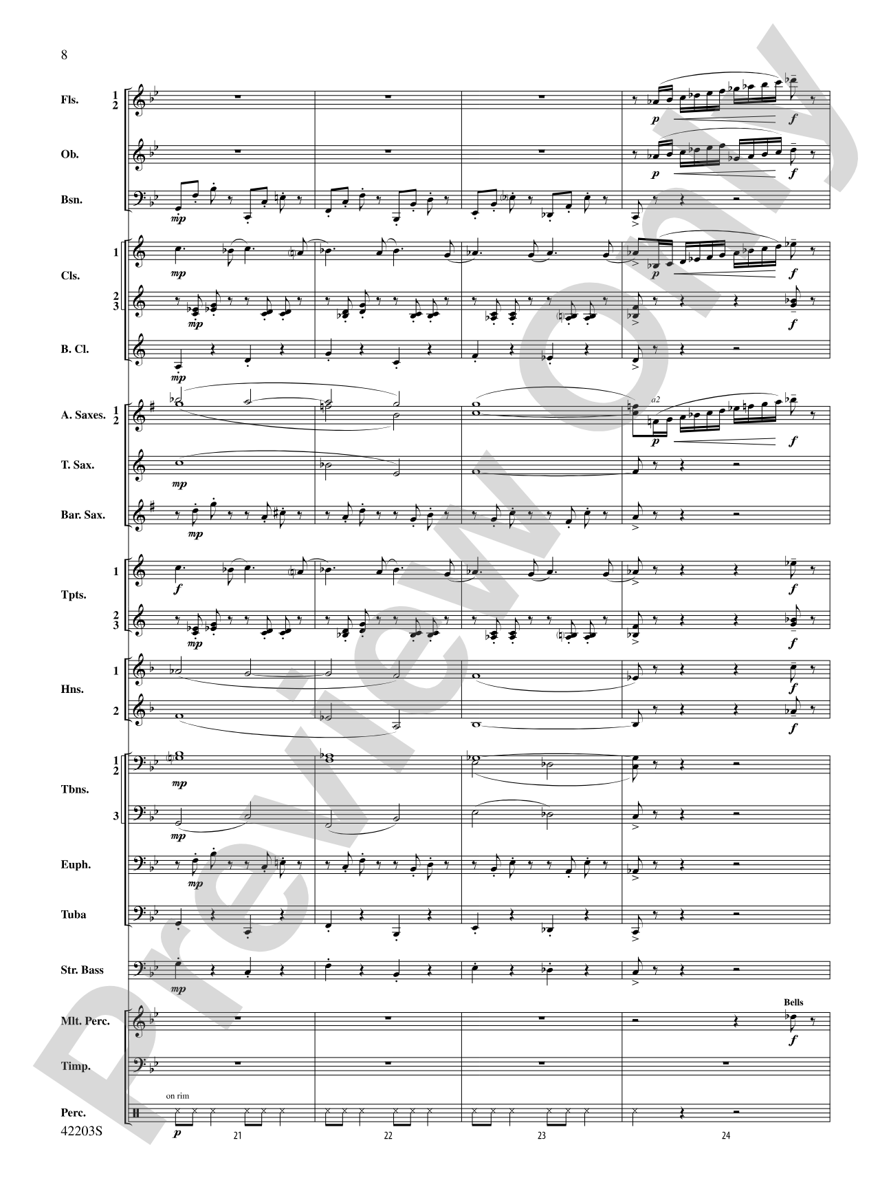 Overture from Egyptian Nights: Concert Band Conductor Score & Parts