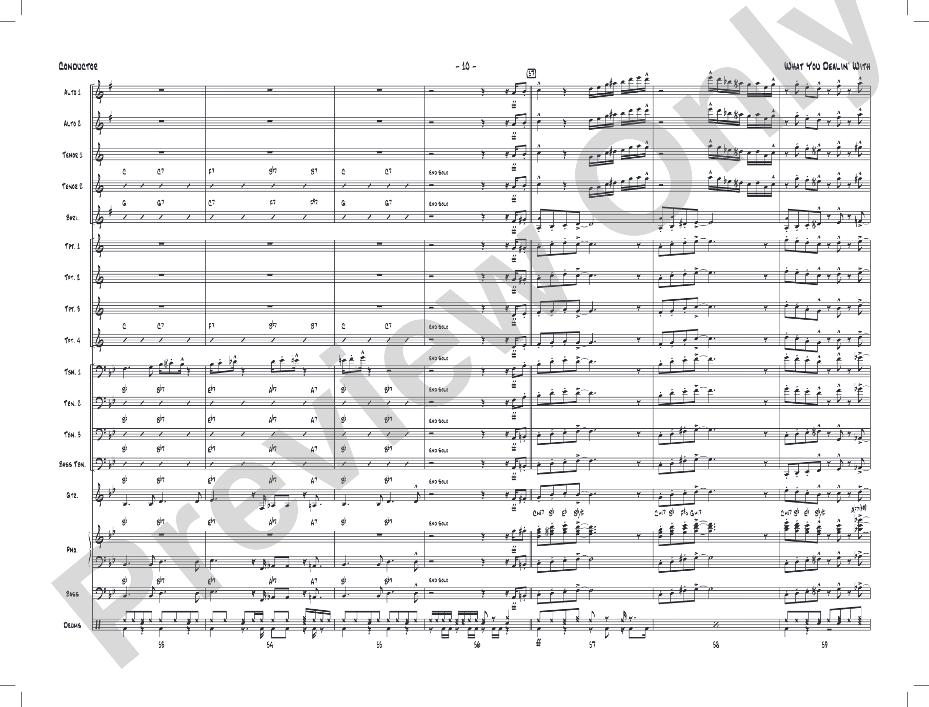 What You Dealin' With: Jazz Ensemble Conductor Score & Parts
