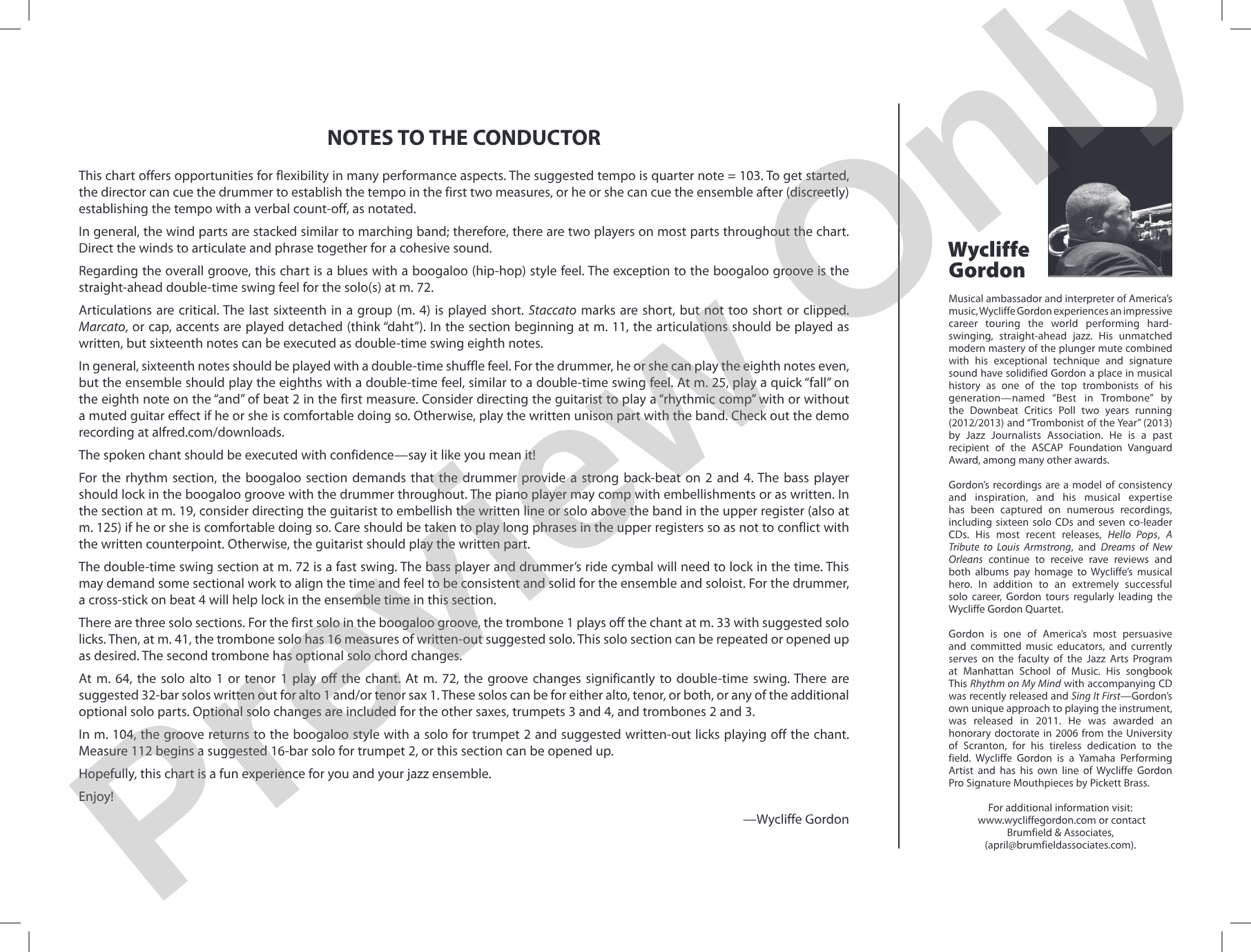 What You Dealin' With: Jazz Ensemble Conductor Score & Parts