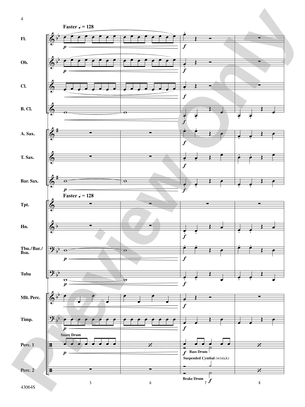 Thor's Hammer: Concert Band Conductor Score & Parts