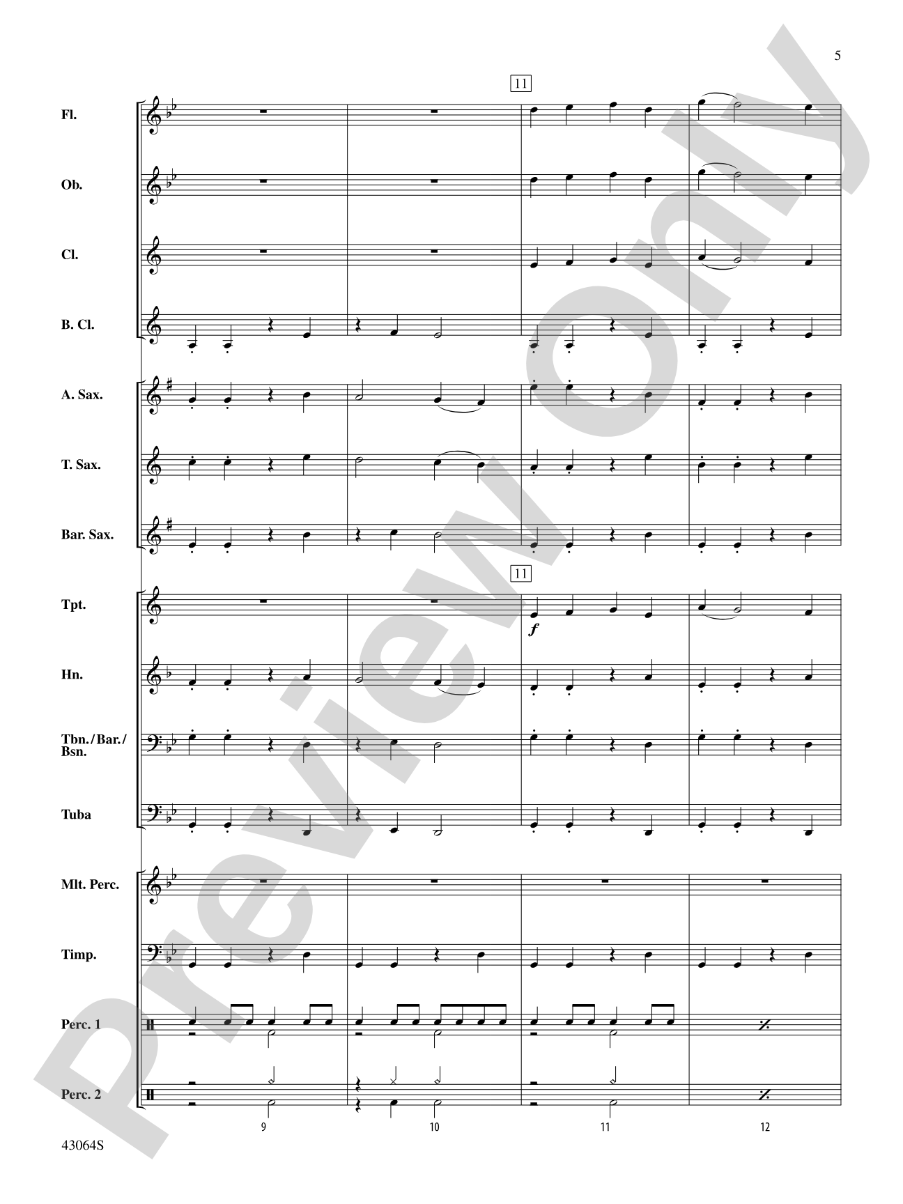 Thor's Hammer: Concert Band Conductor Score & Parts