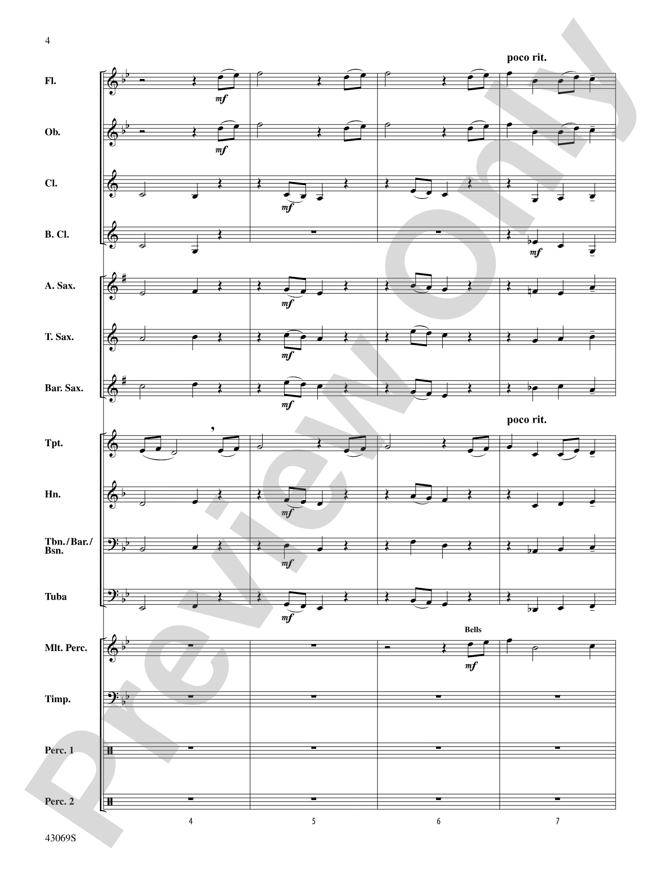 Hymn for Those Who Serve: Concert Band Conductor Score & Parts