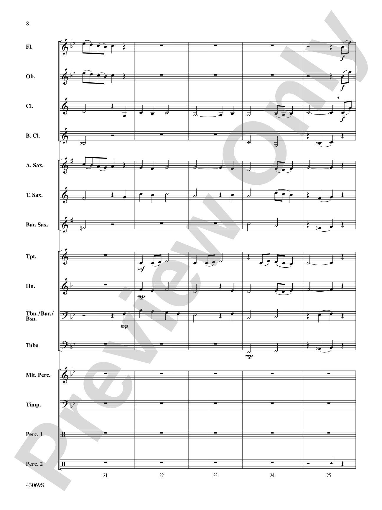 Hymn for Those Who Serve: Concert Band Conductor Score & Parts