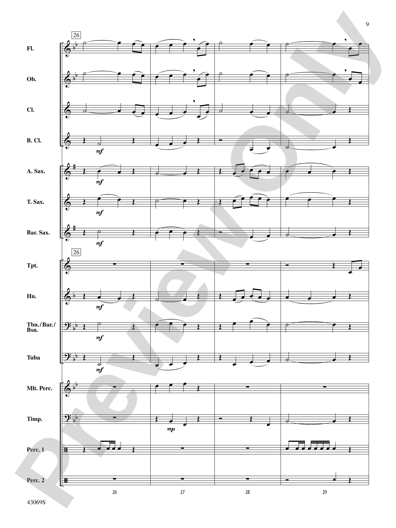 Hymn for Those Who Serve: Concert Band Conductor Score & Parts
