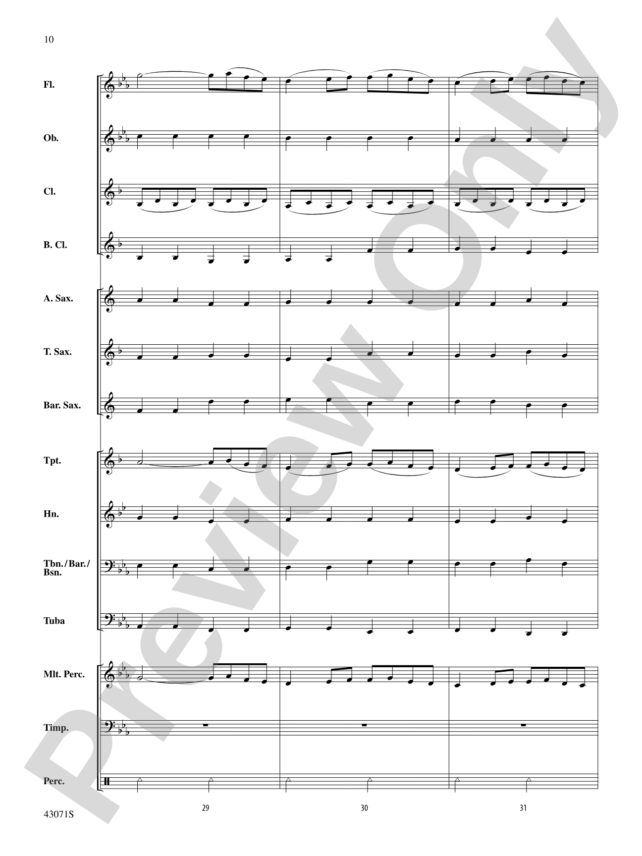Pavane: Concert Band Conductor Score & Parts